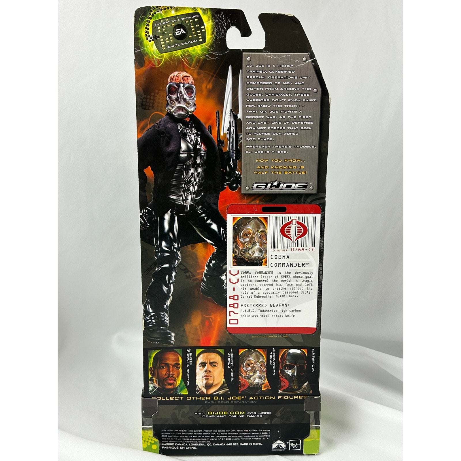 GI Joe Rise of Cobra Cobra Commander Masked 12 Inch Figure Hasbro