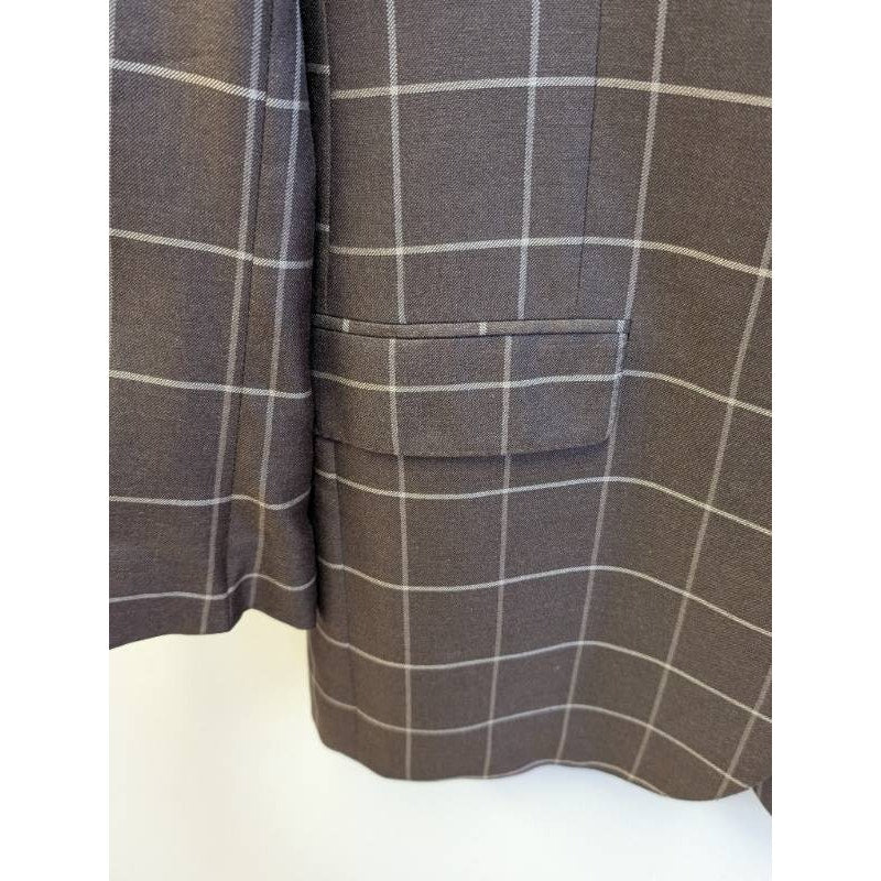 Samuelsohn Earl 44L Camel Hair Silk Windowpane Sport Coat Blazer Canada
