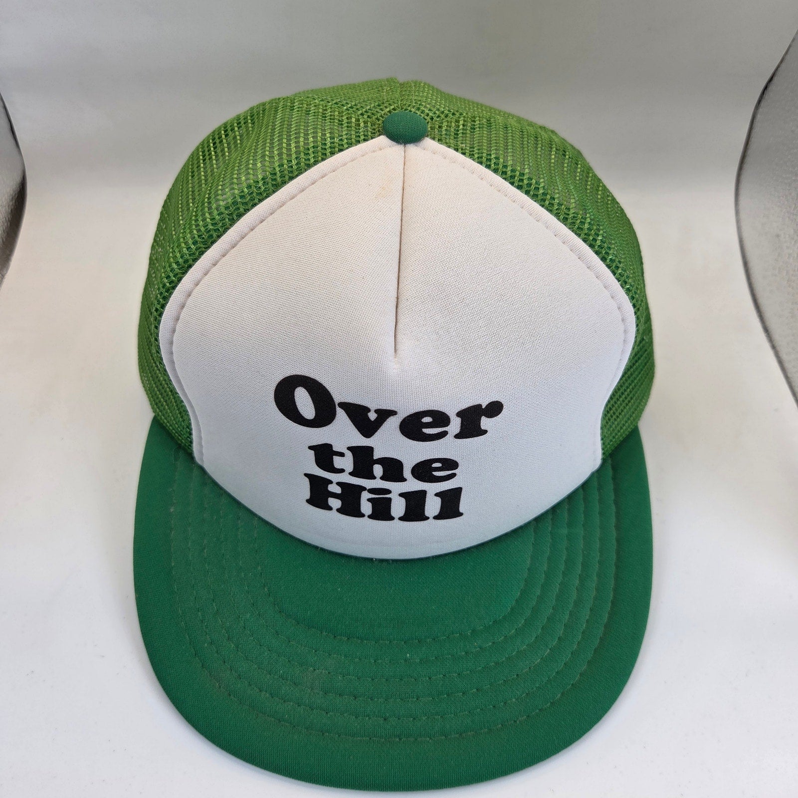 Vintage Over The Hill Trucker Hat Designer Award Taiwan Mesh Snapback Cap OSFA