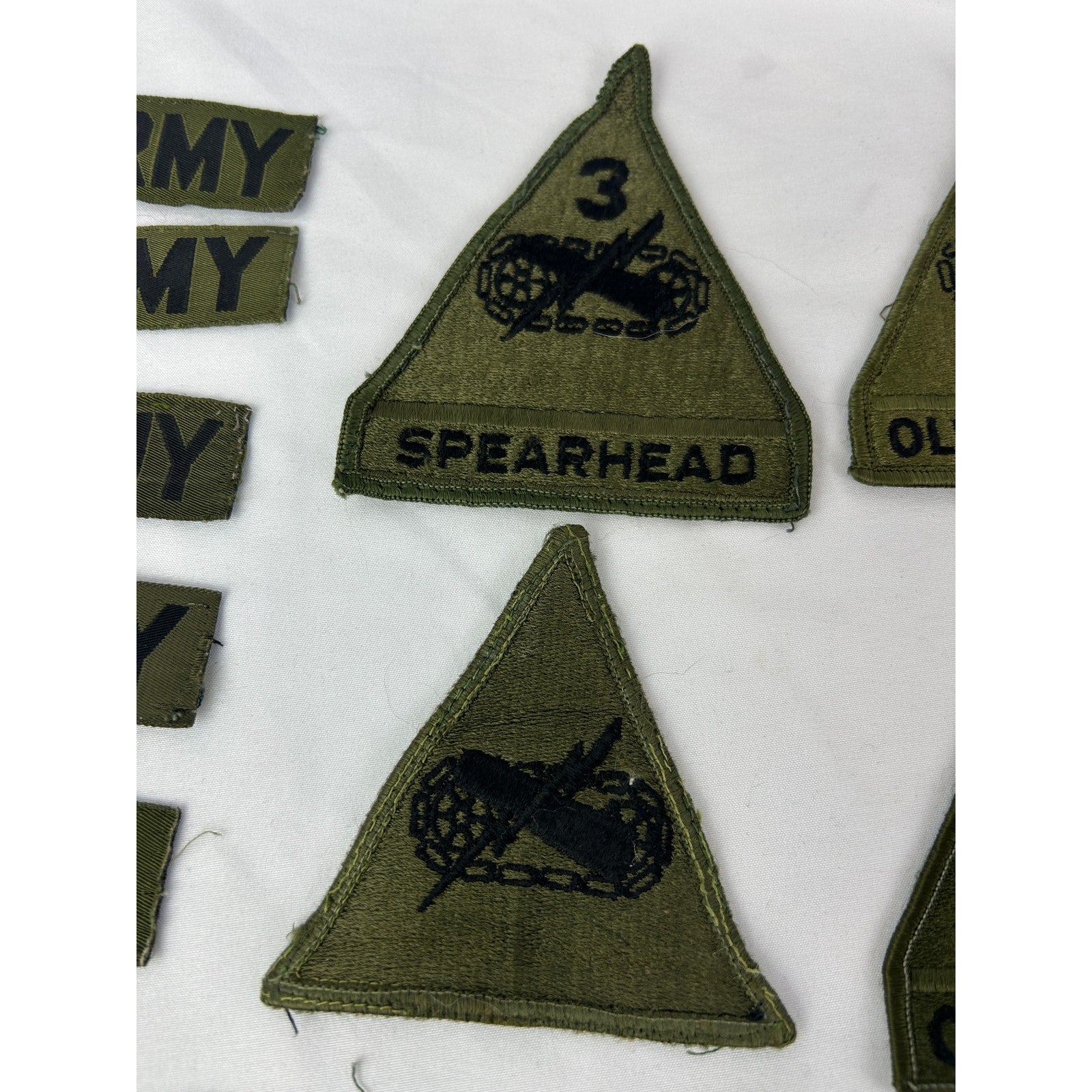 Vintage US Army Patches Lot USAR Strips Armor Division Patches 23 pcs