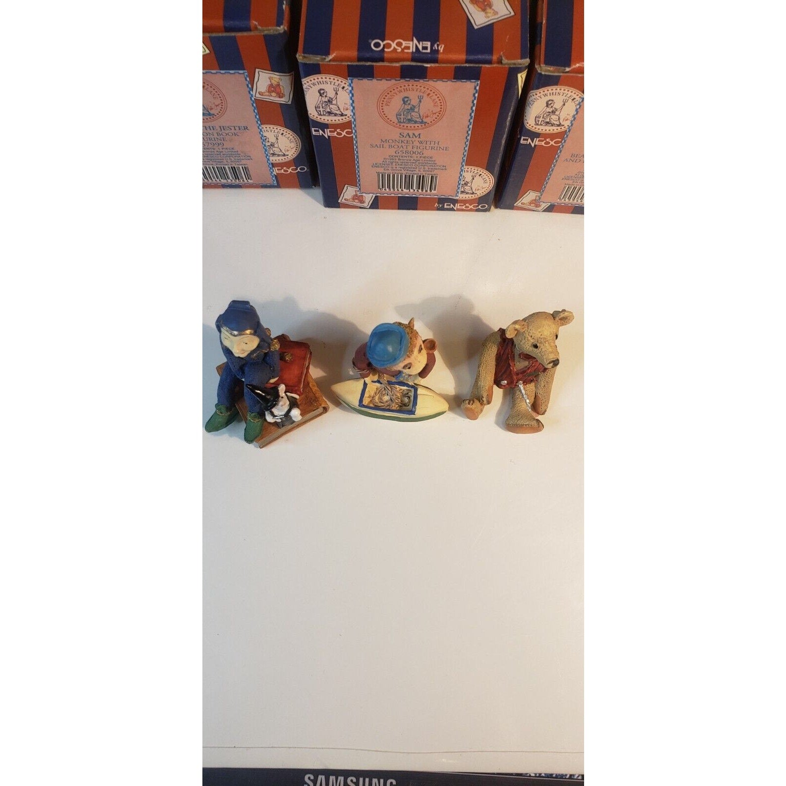Enesco Pennywhistle Lane Lot of 3 - Stanley Bear, Jangles the Jester, Sam Monkey