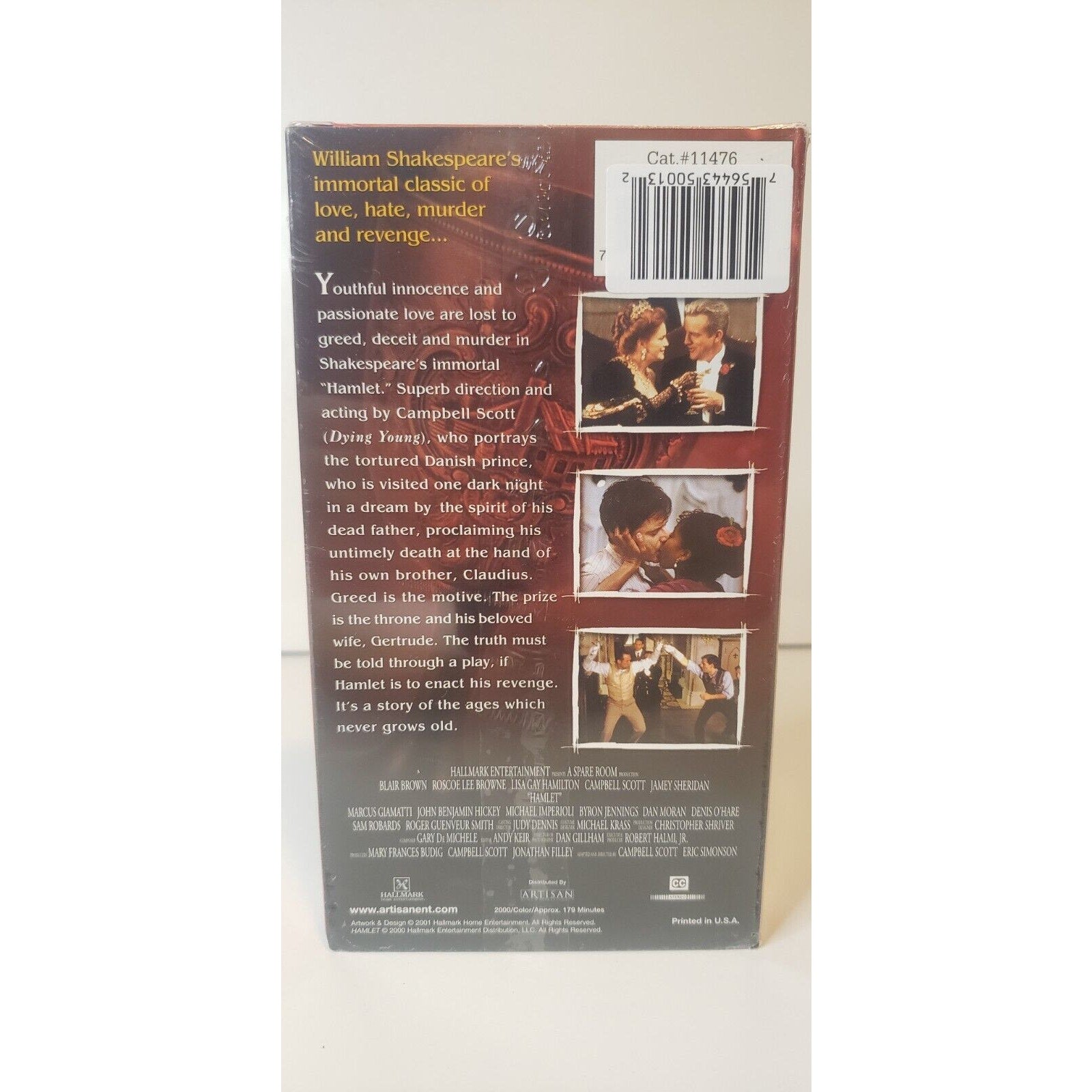 Hamlet VHS New Sealed 2001 Campbell Scott