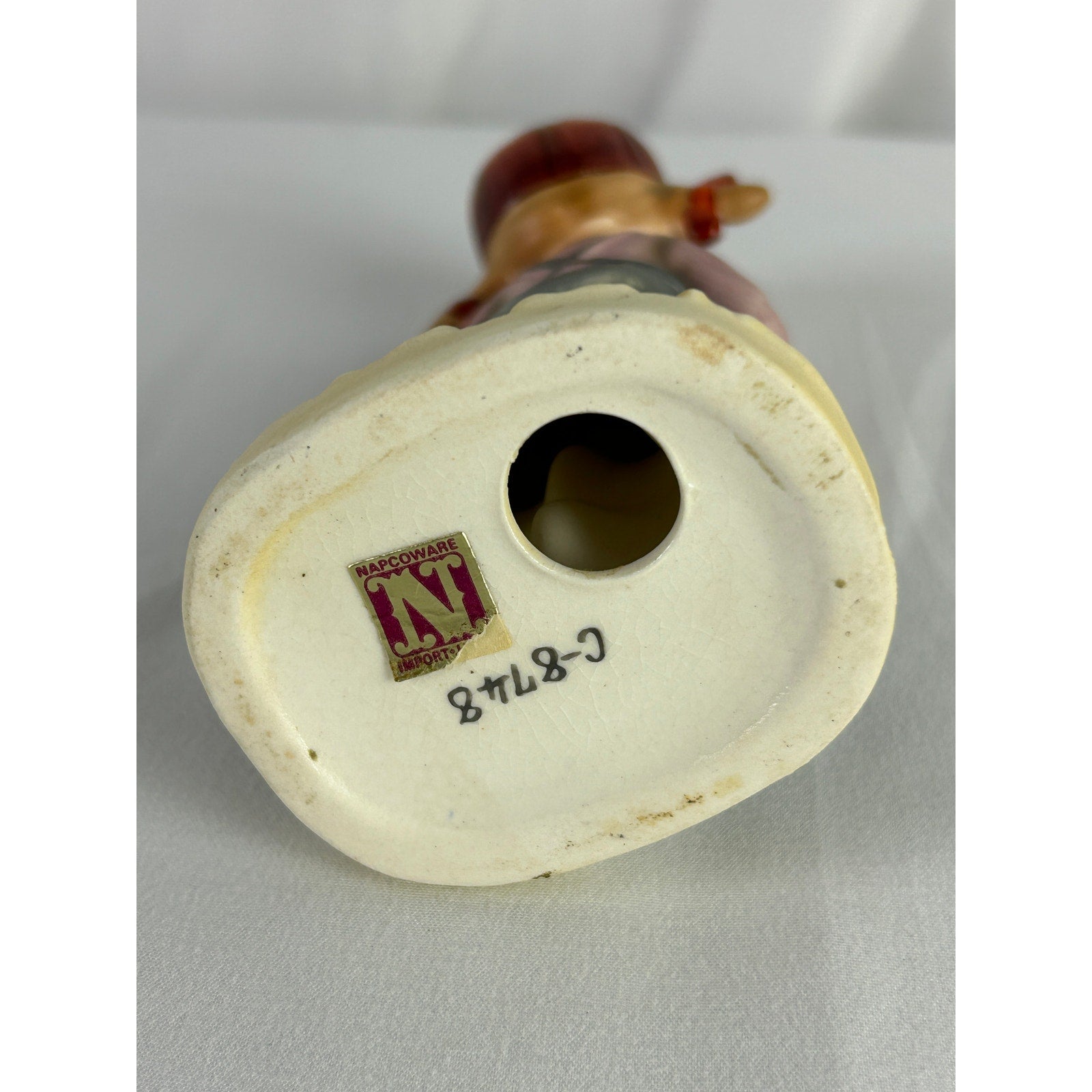 Vintage Napcoware Girl Painting Figurine Paint Brush Bucket C8748