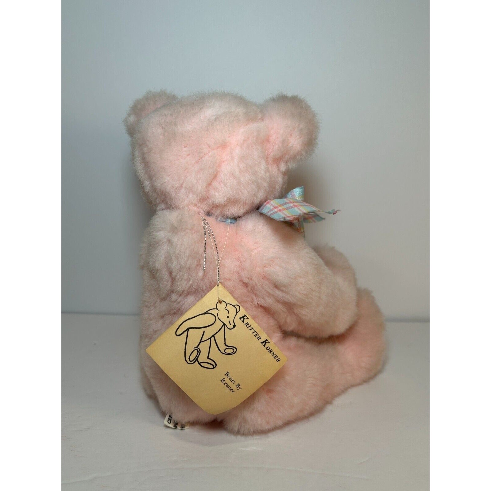 Vintage 1987 Kritter Korners Jolene Bear Reanee Gladden Pink Plush