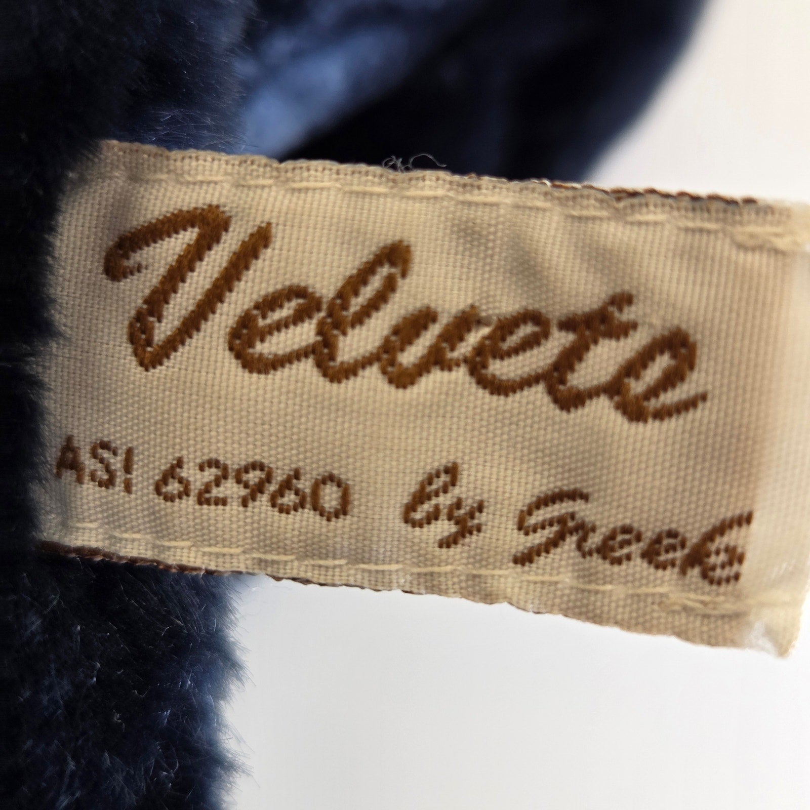 Velvete by Greek Plush Bears Lot of 2 Brown & Blue Stuffed Animals