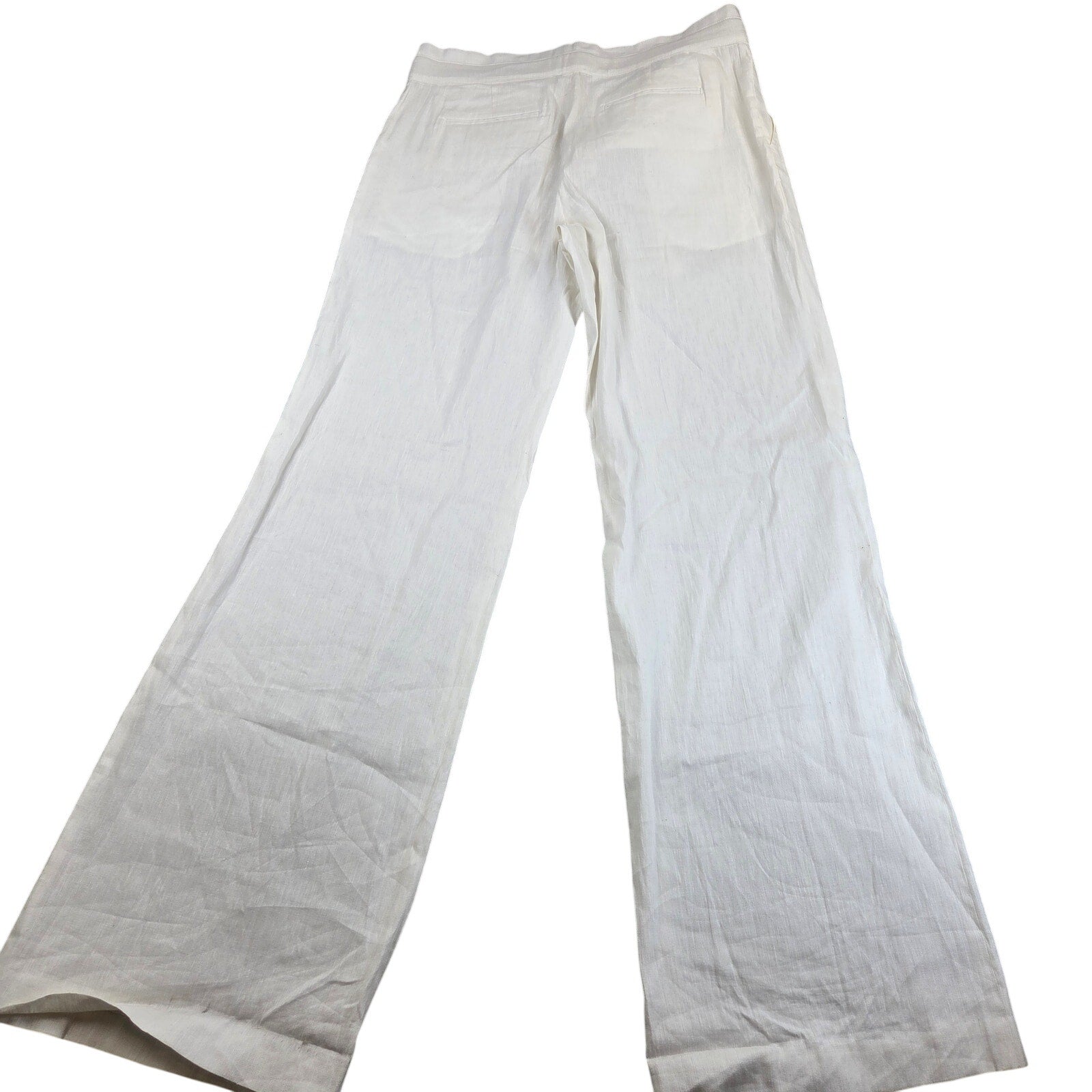 BCBGMAXAZRIA Tahlia Linen Blend Wide Leg Paperbag Pants Size 8