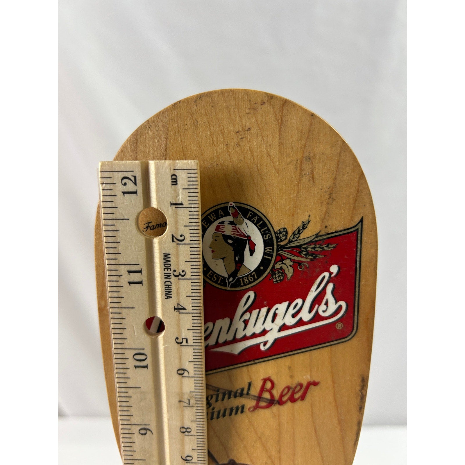 Leinenkugel's Jake Leinenkugel Signed Wood Beer Paddle Breweriana Advertising