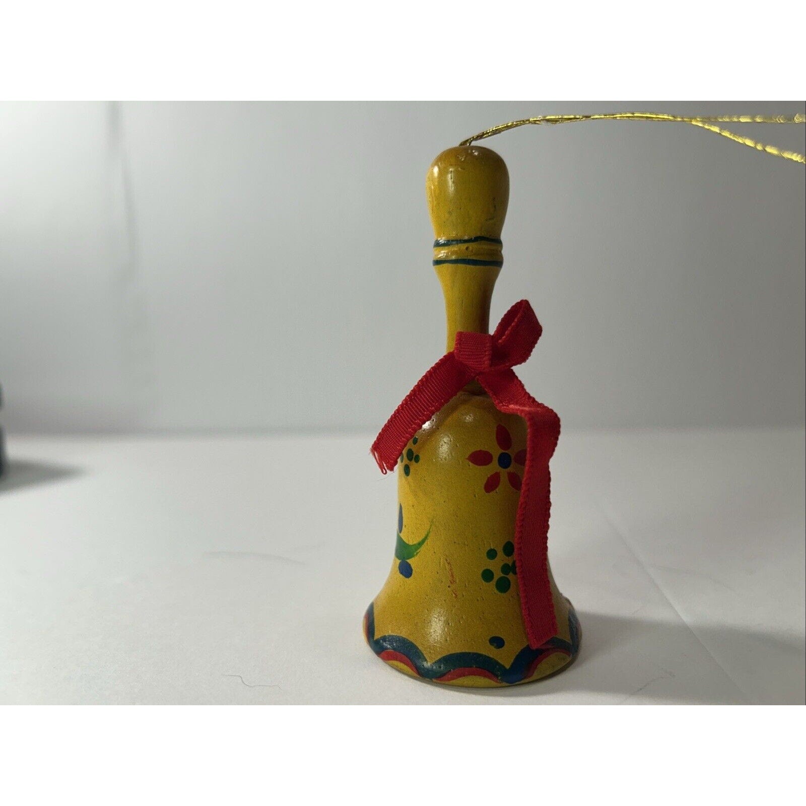 Christmas Ornament Lot of 6 – Wood, Ceramic & Crochet Holiday Mix