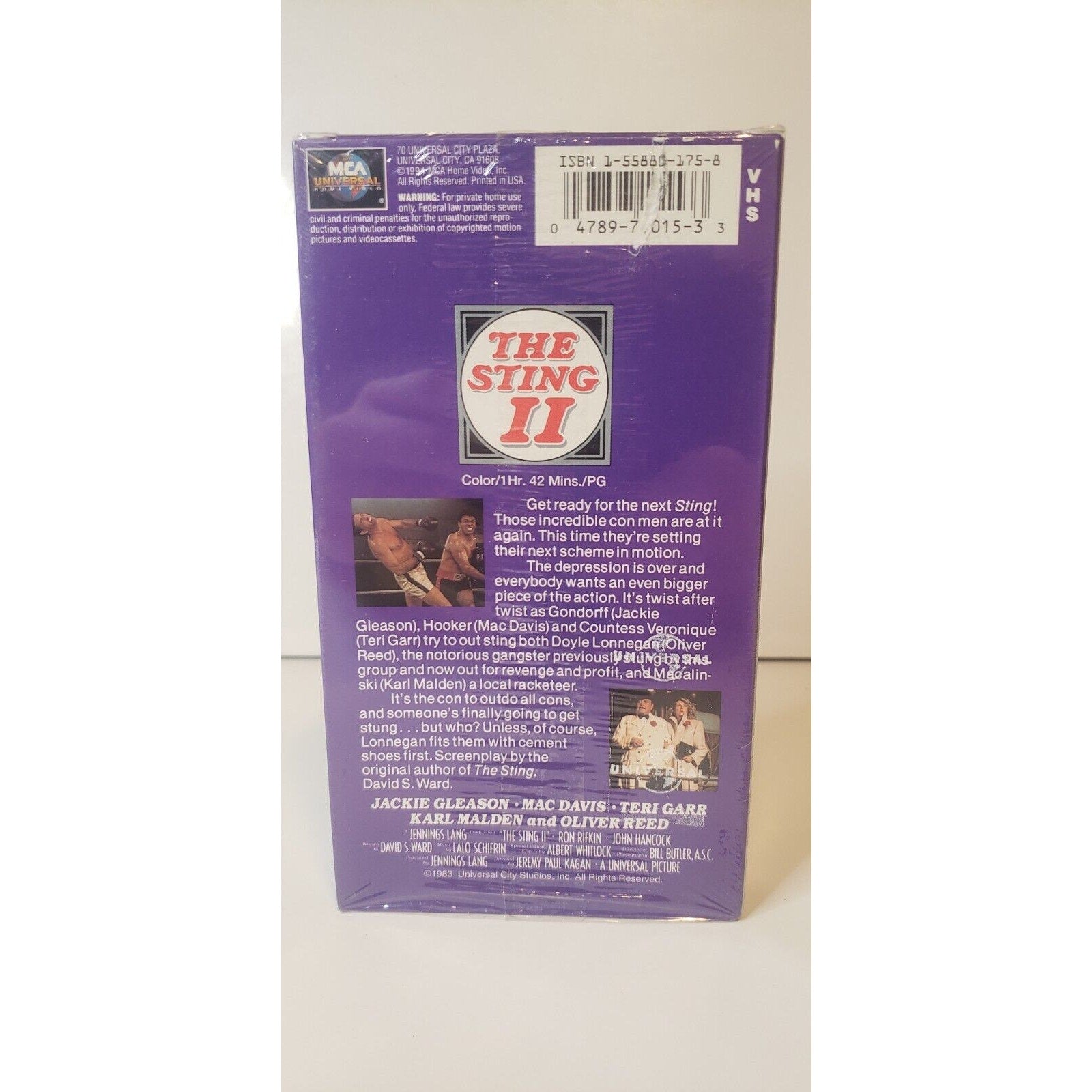 The Sting 2 VHS New Sealed 1994 Jackie Gleason