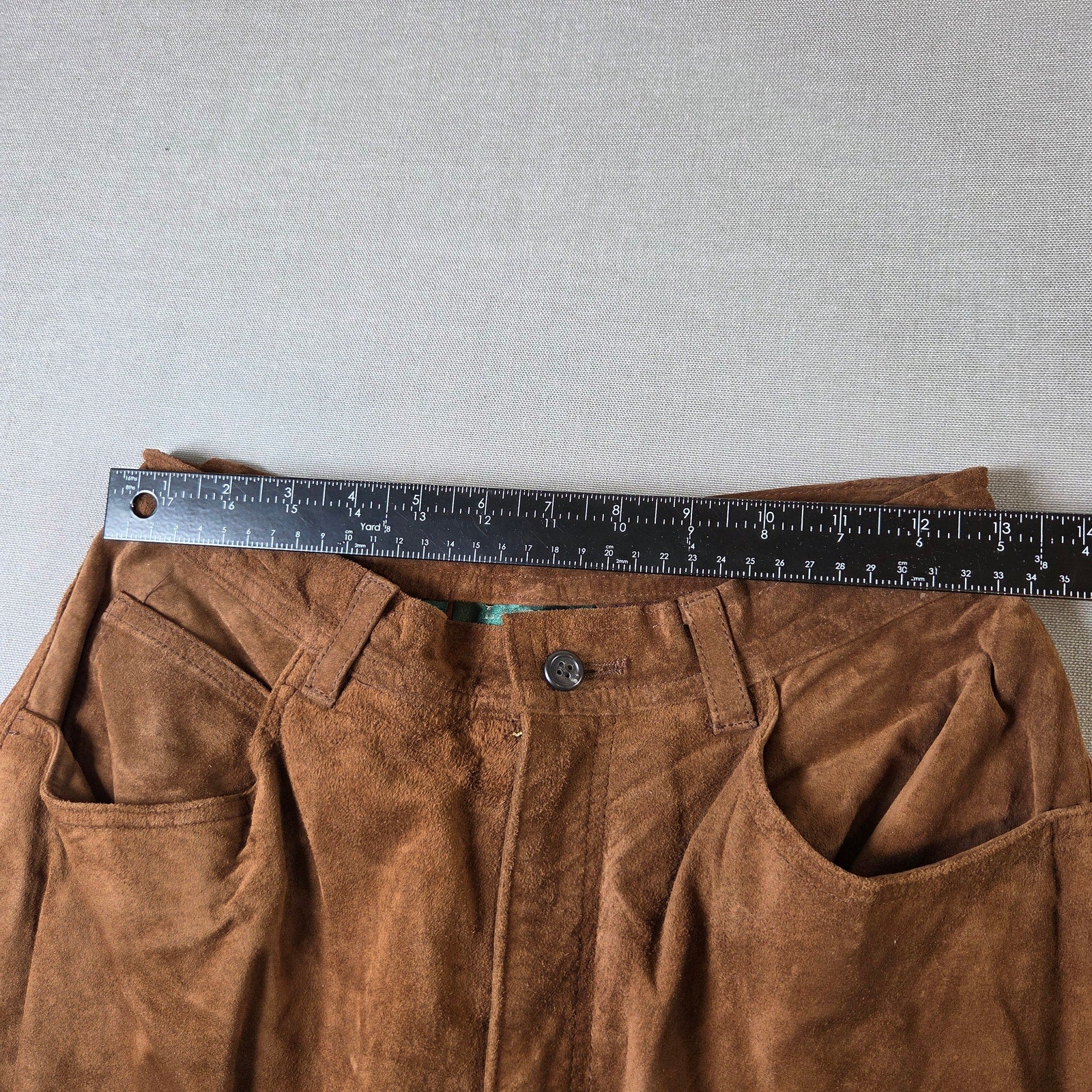 Lauren Ralph Lauren Leather Pants Womens 8 Straight Leg Suede Soft