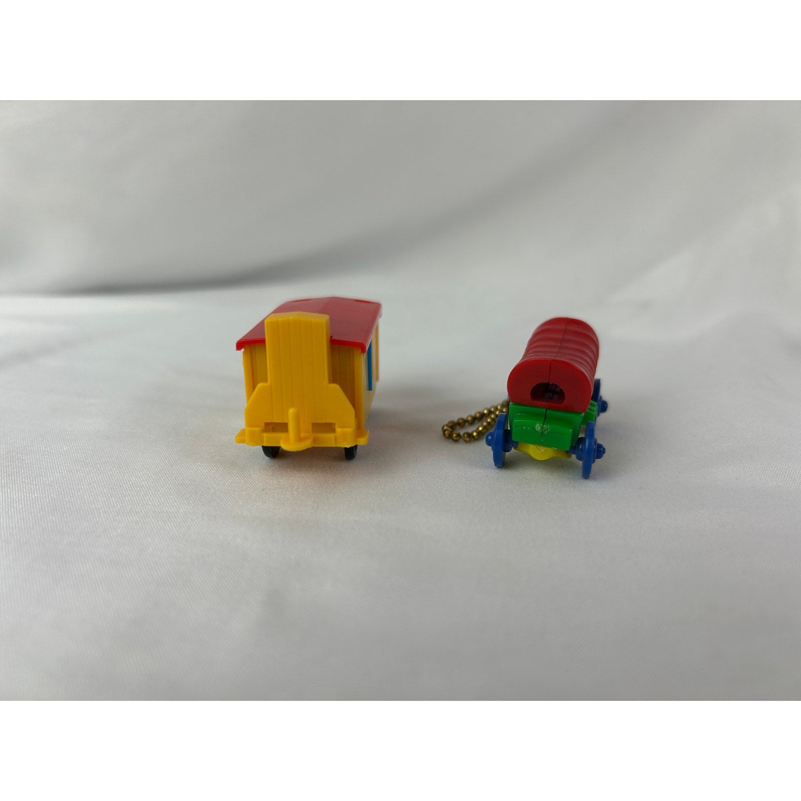 Vintage 1950s Western Cowboy Keychain Puzzle Toy Lot Horses Wagon Gun