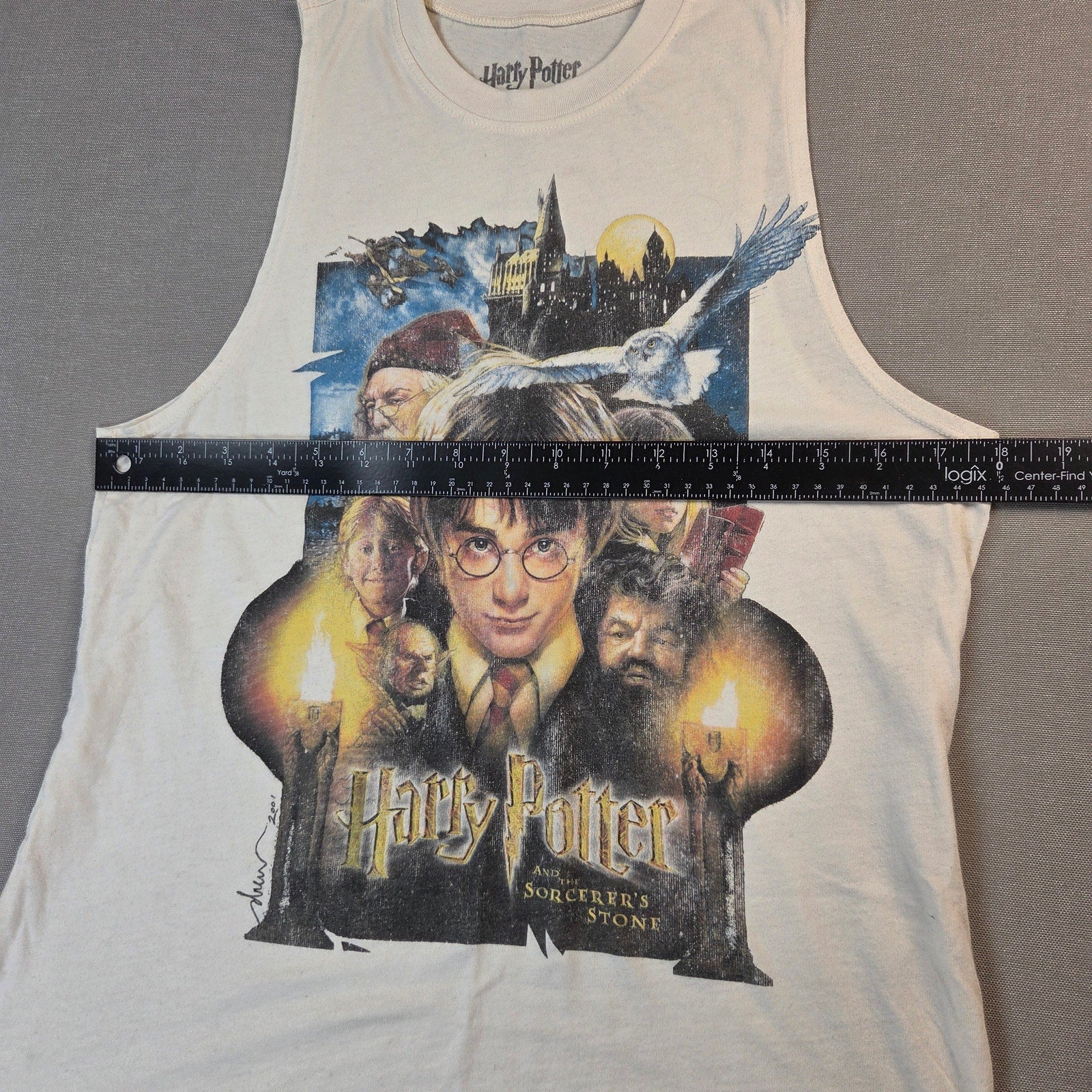 Harry Potter Sorcerer's Stone 2001 Warner Bros Tank Top Shirt Medium Vintage