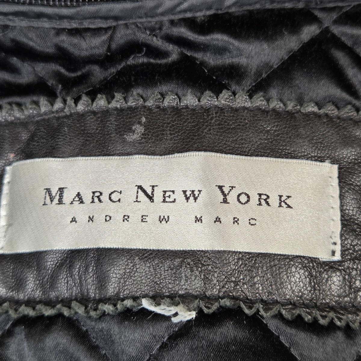 Marc New York Andrew Marc Leather Jacket Mens XL Thermolite Full Zip Black