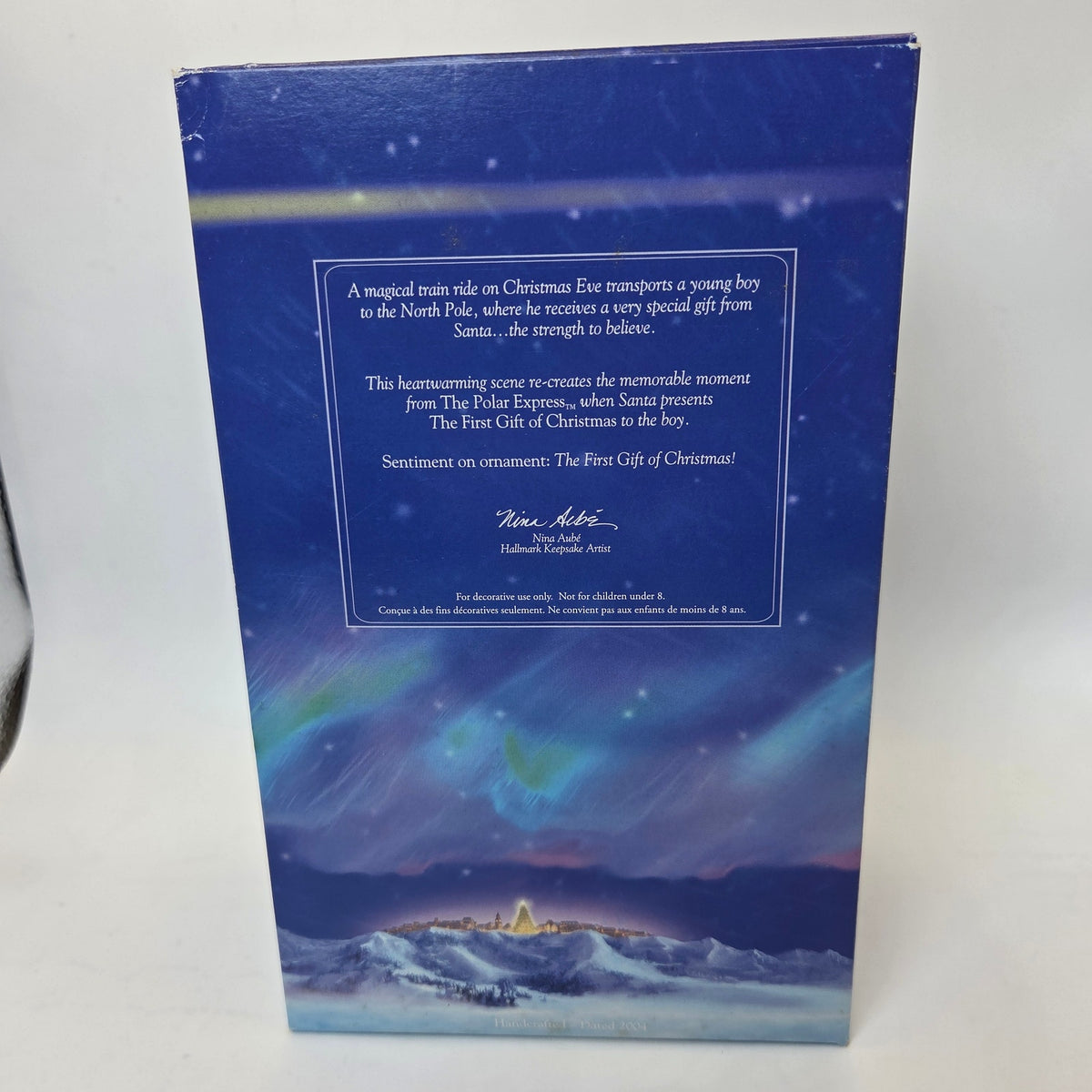 Hallmark Polar Express First Gift of Christmas Ornament 2004 NIB Santa Sleigh