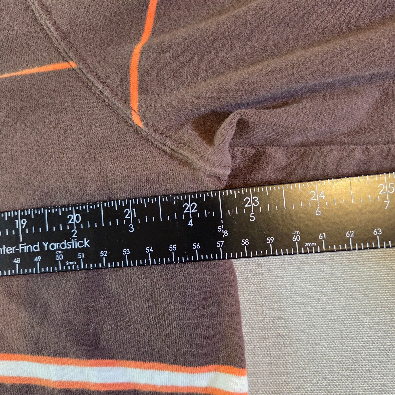 Abercrombie & Fitch Brown Striped Long Sleeve Polo Shirt XL Muscle Fit