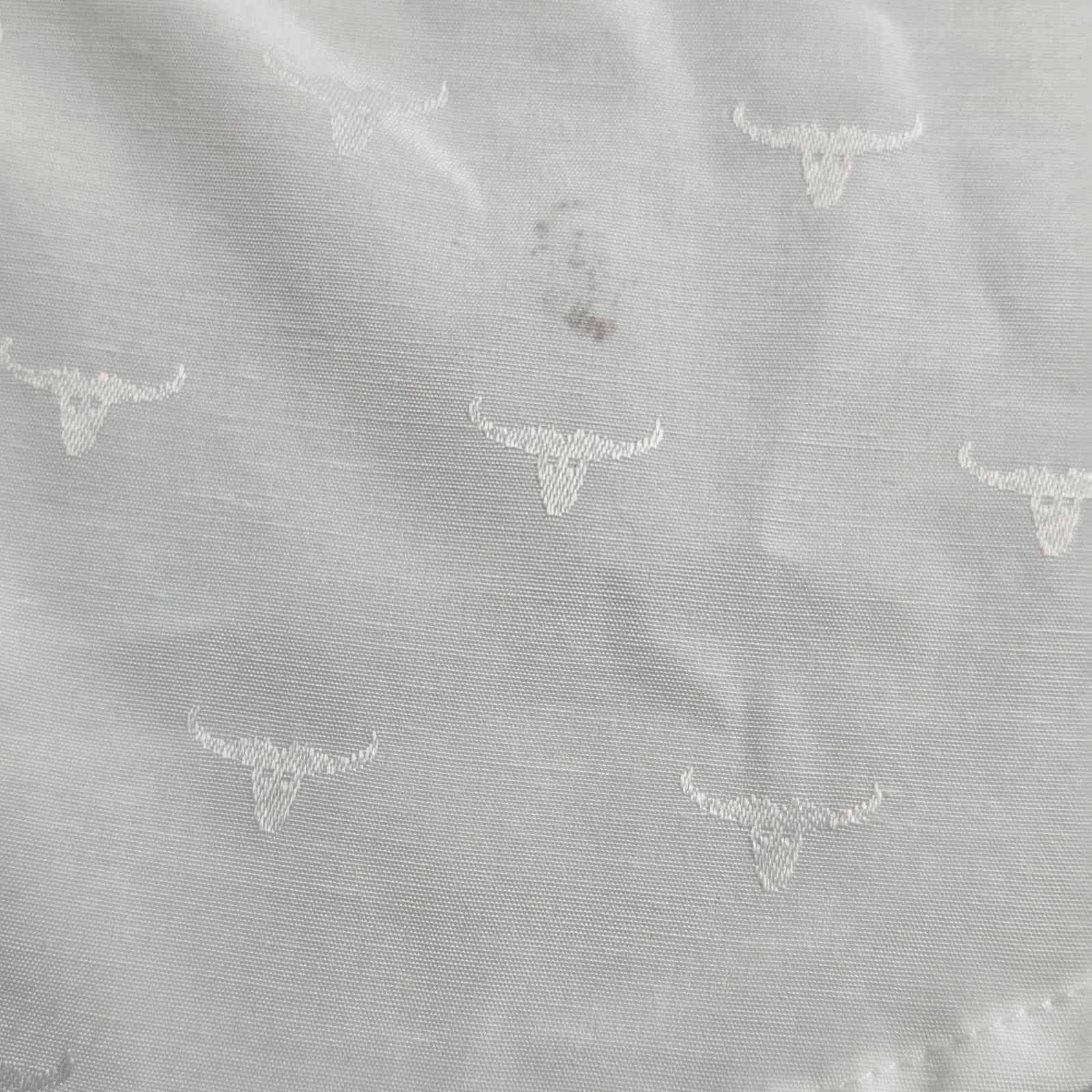Roper Mens MT Medium Tall White Longhorn Jacquard Pearl Snap Western Shirt