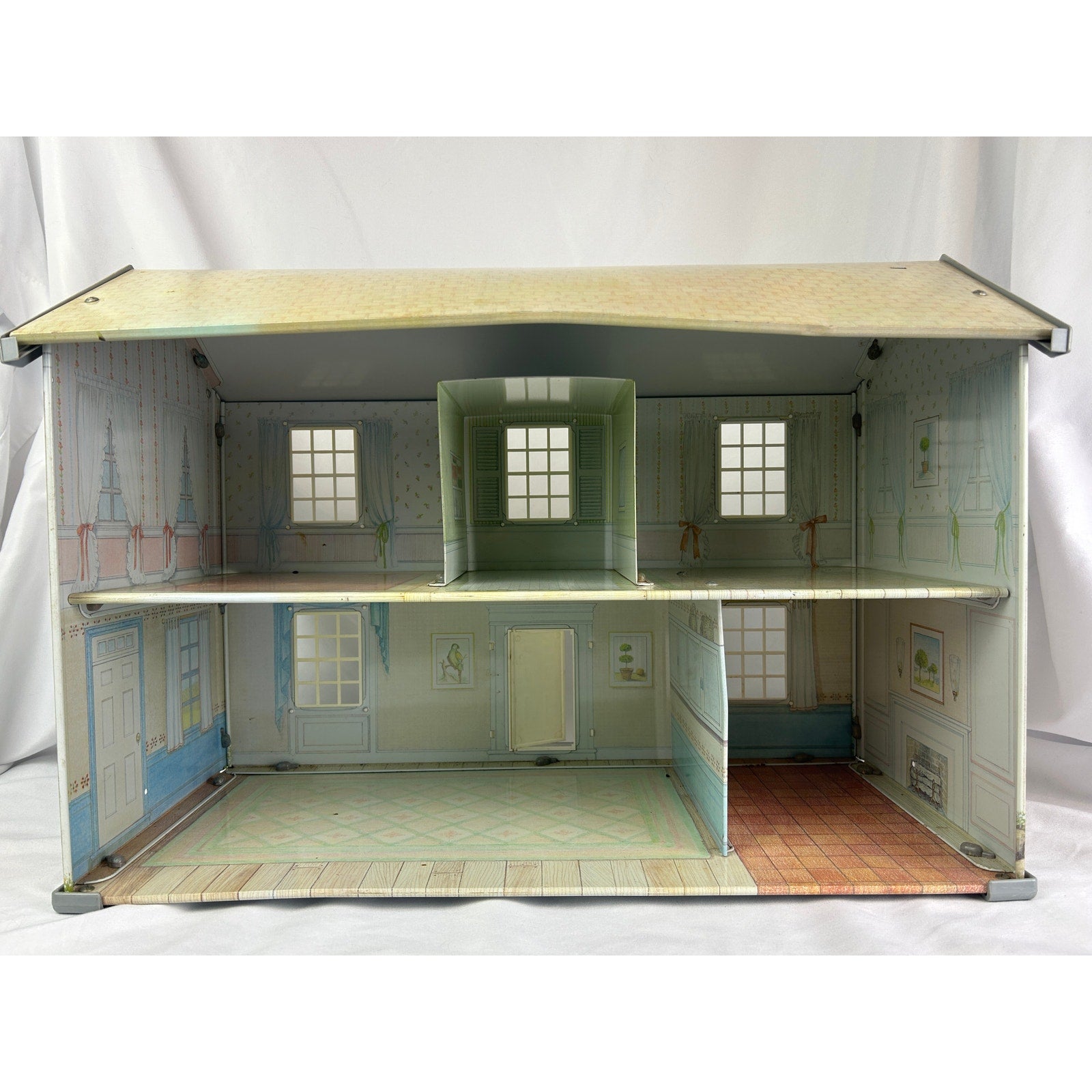 Vintage Wolverine Today’s Kids Rosewood Manor Tin Litho Colonial Dollhouse