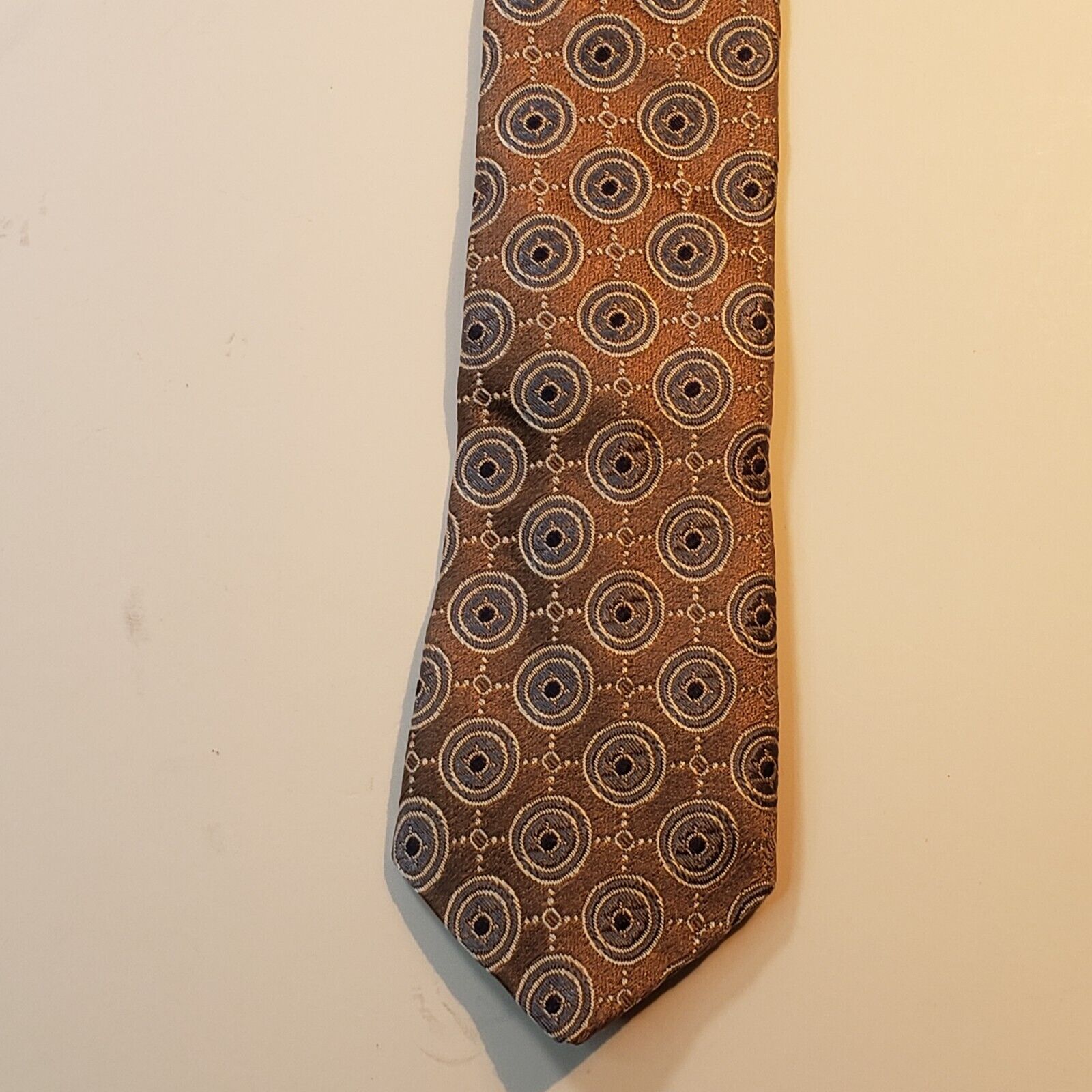 Ike Behar Silver Geometric Silk Tie