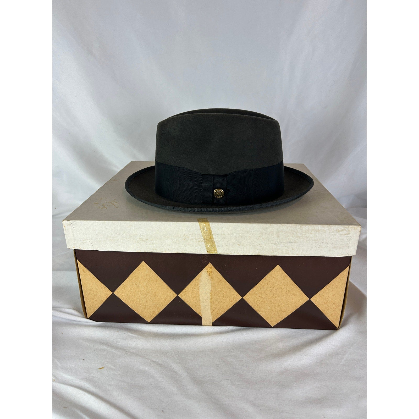 Vintage Beau Brummell Silver Beaver XXX Felt Hat Gray 7 1/8