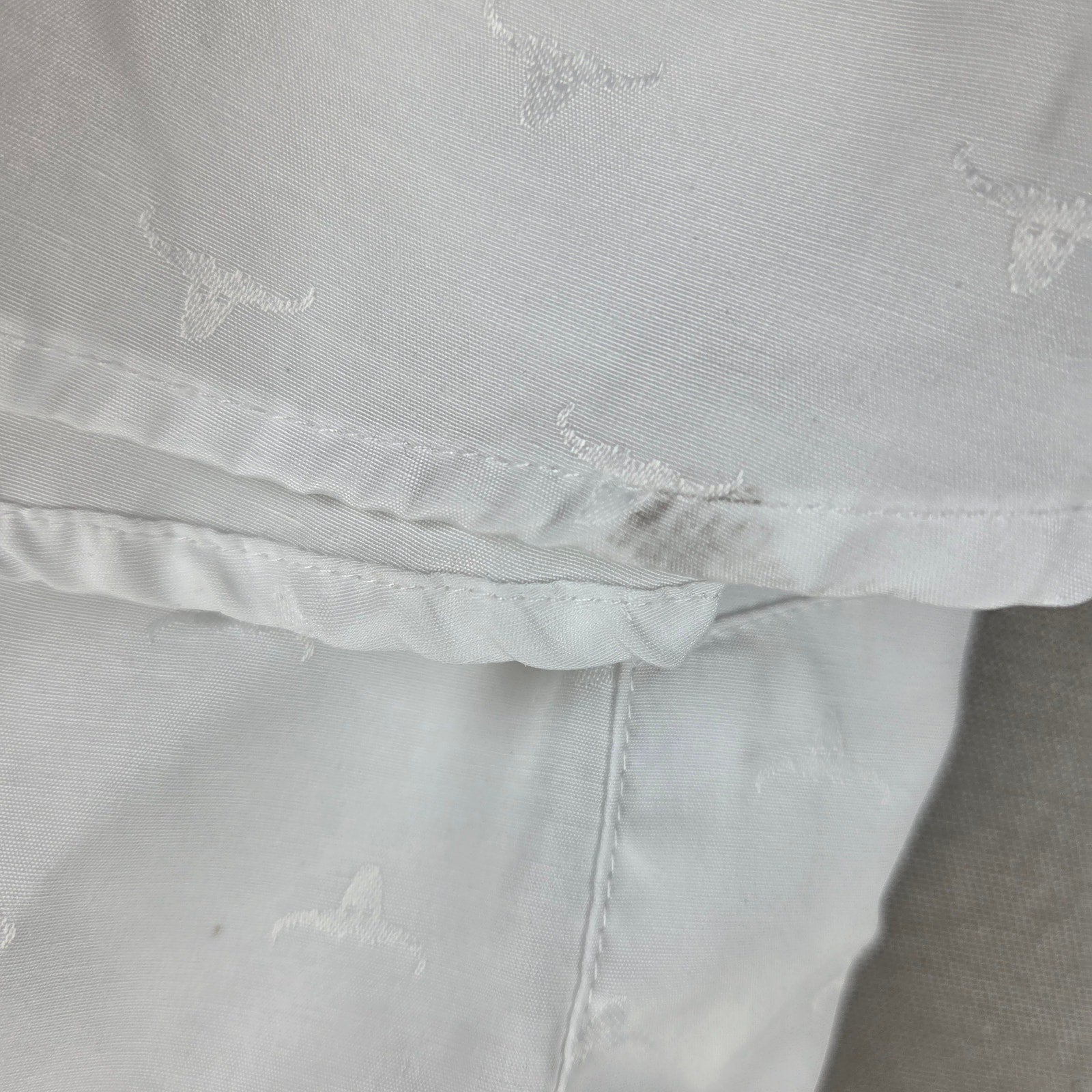 Roper Mens MT Medium Tall White Longhorn Jacquard Pearl Snap Western Shirt