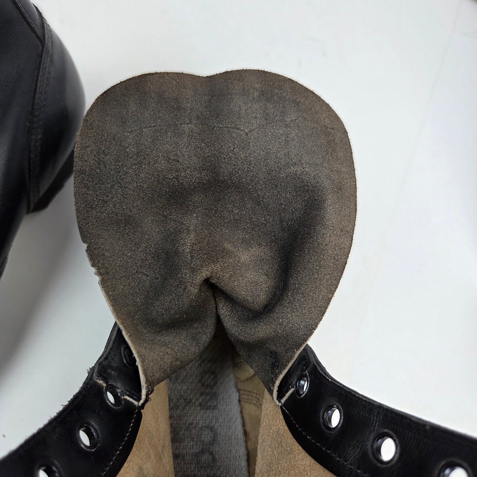 Vintage 1971 USGI Combat Boots 10R Black Leather Vietnam Era Ro-Search Sole