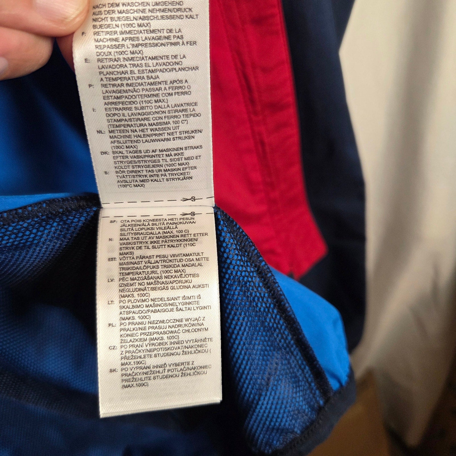 Adidas Skateboarding Climaproof Windbreaker Jacket L Blue Red White 2014
