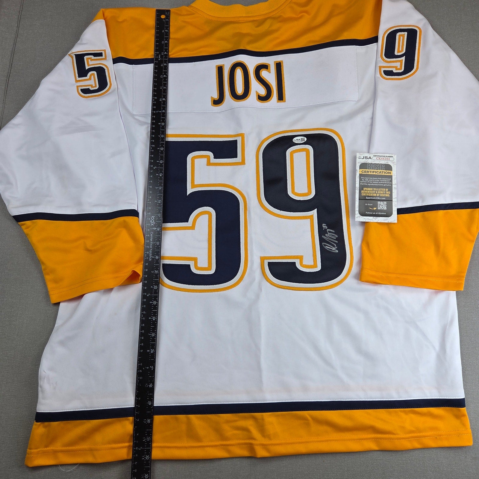 Roman Josi Signed Nashville Predators Custom Hockey Jersey XL JSA COA Auto