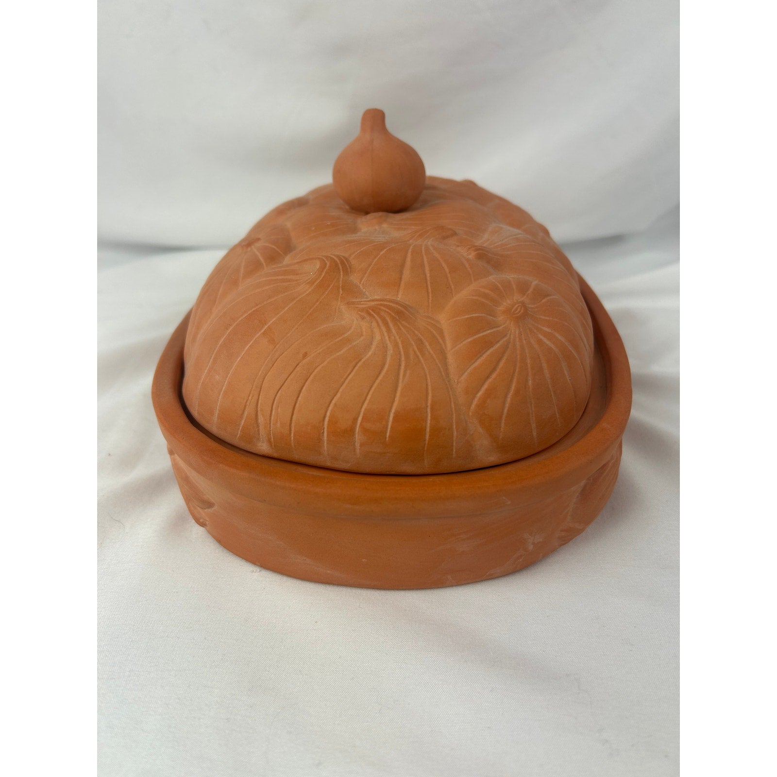 Vintage Pumpkin Covered Serving Dish Boston Warehouse 1994 Ceramic