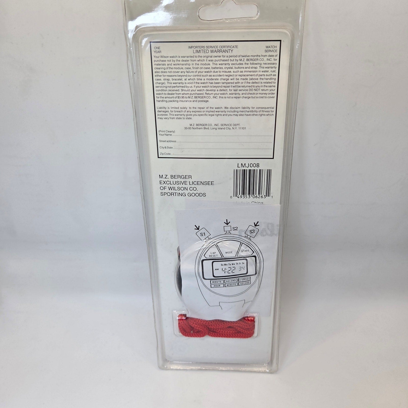 Michael Jordan Wilson Action Stopwatch LMJ008 Sealed Vintage 1990s NBA