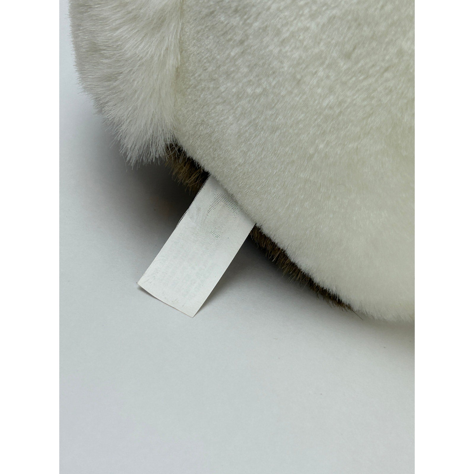 Vintage Easter Bunny Plush Brown and White Rabbit With Happy Easter Tag