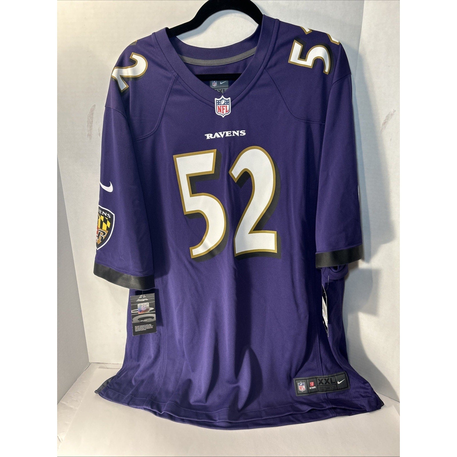 Ray Lewis #52 Baltimore Ravens Nike NFL On Field Size 2XL Jersey NWT