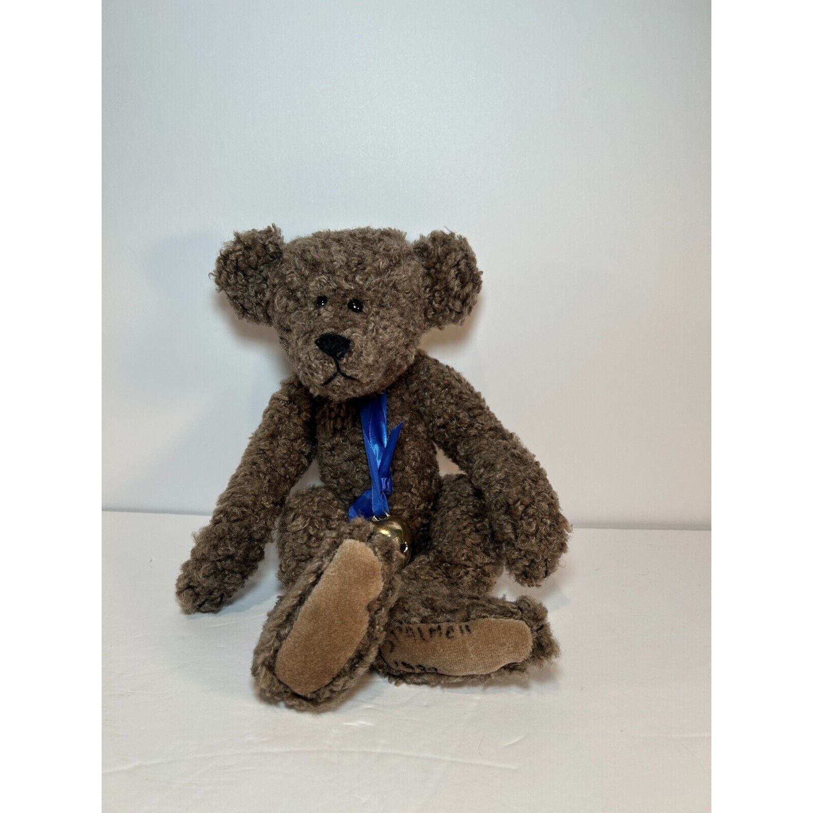 Vintage Handmade By Susan Palmer Golden Brown 5 Way Jointed Teddy Bear Plush