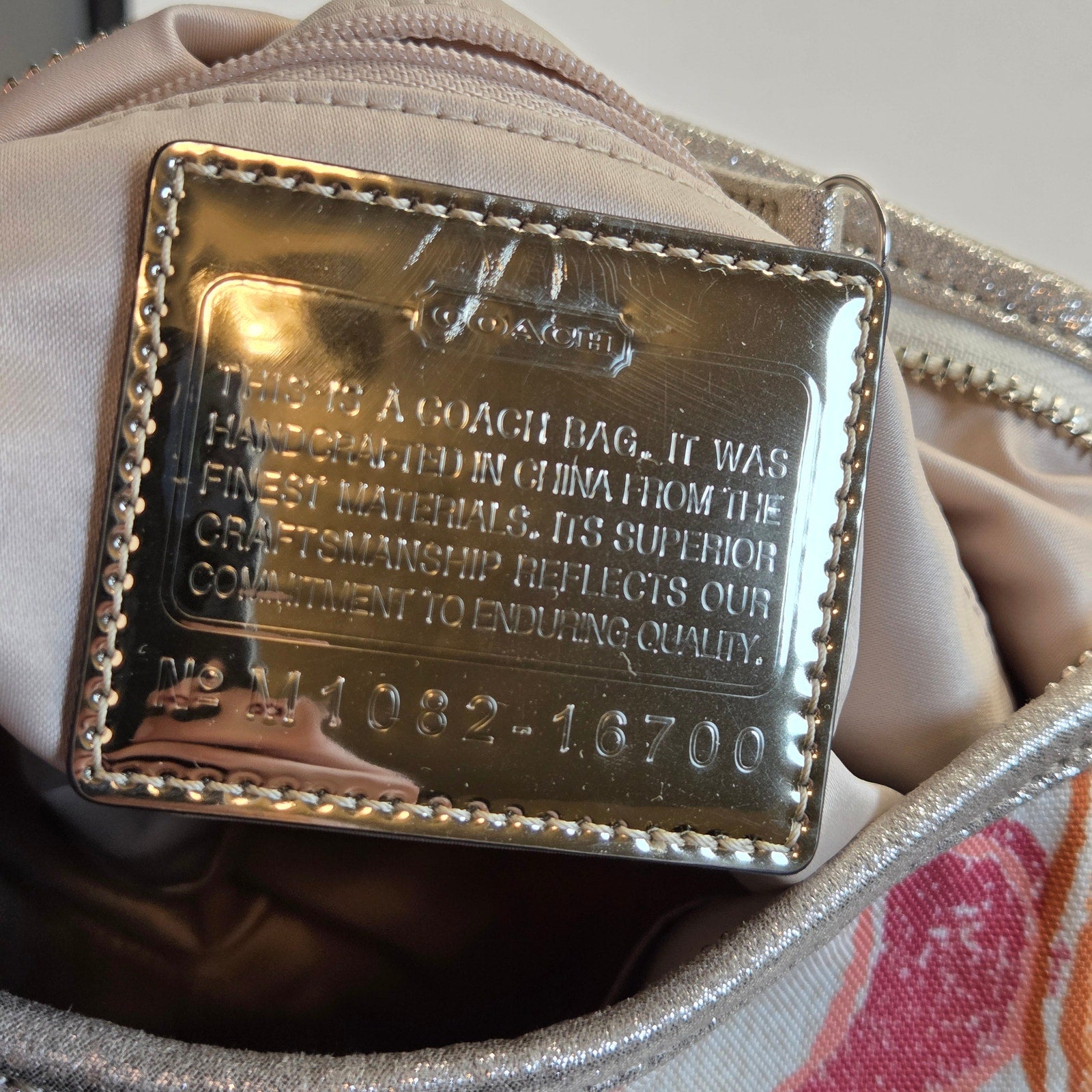 Coach Poppy 16700 Multicolor Graffiti Hobo Shoulder Bag Purse Dust Charm