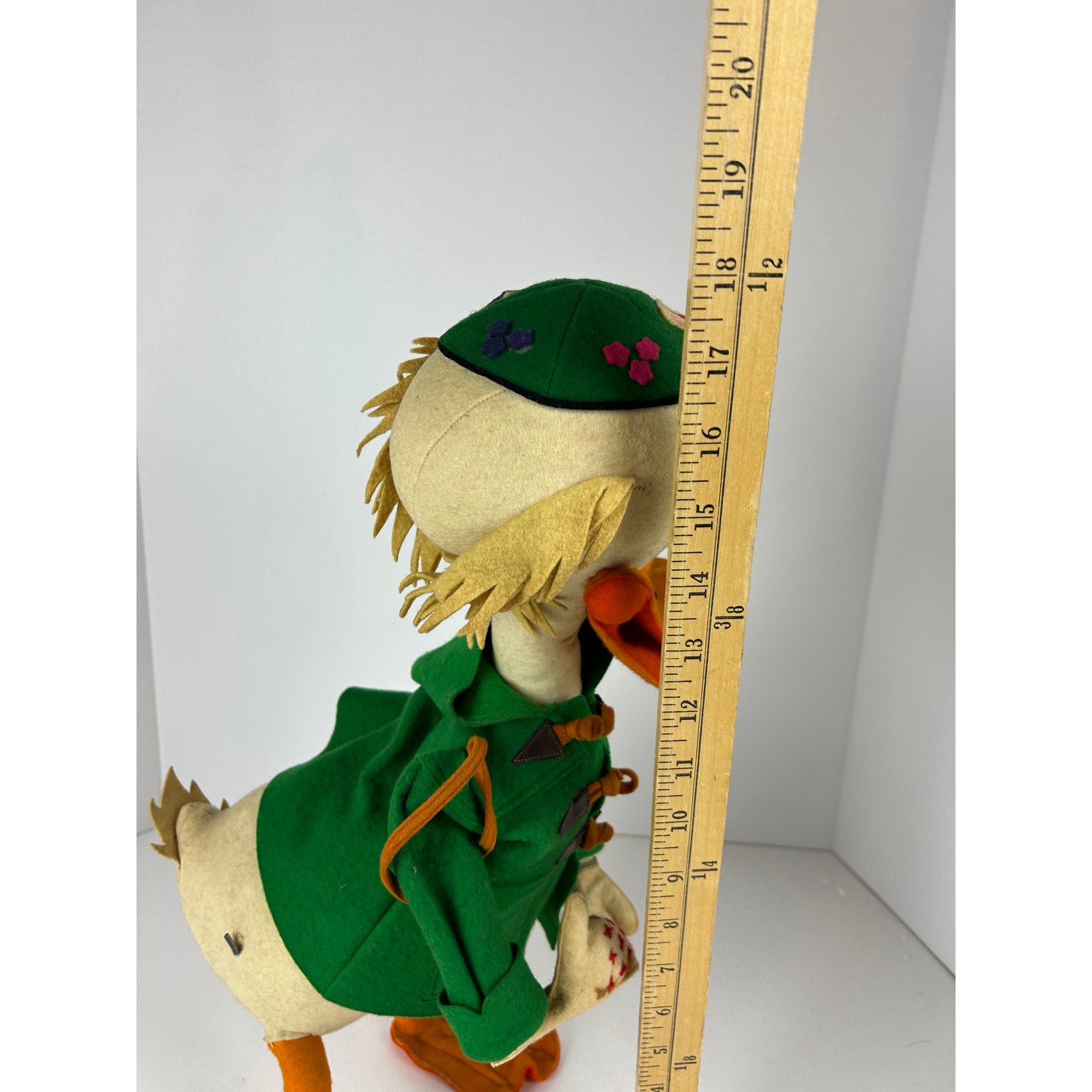 Vintage Wool Felt Donald Duck Figure Made in Italy for Saks Fifth Avenue