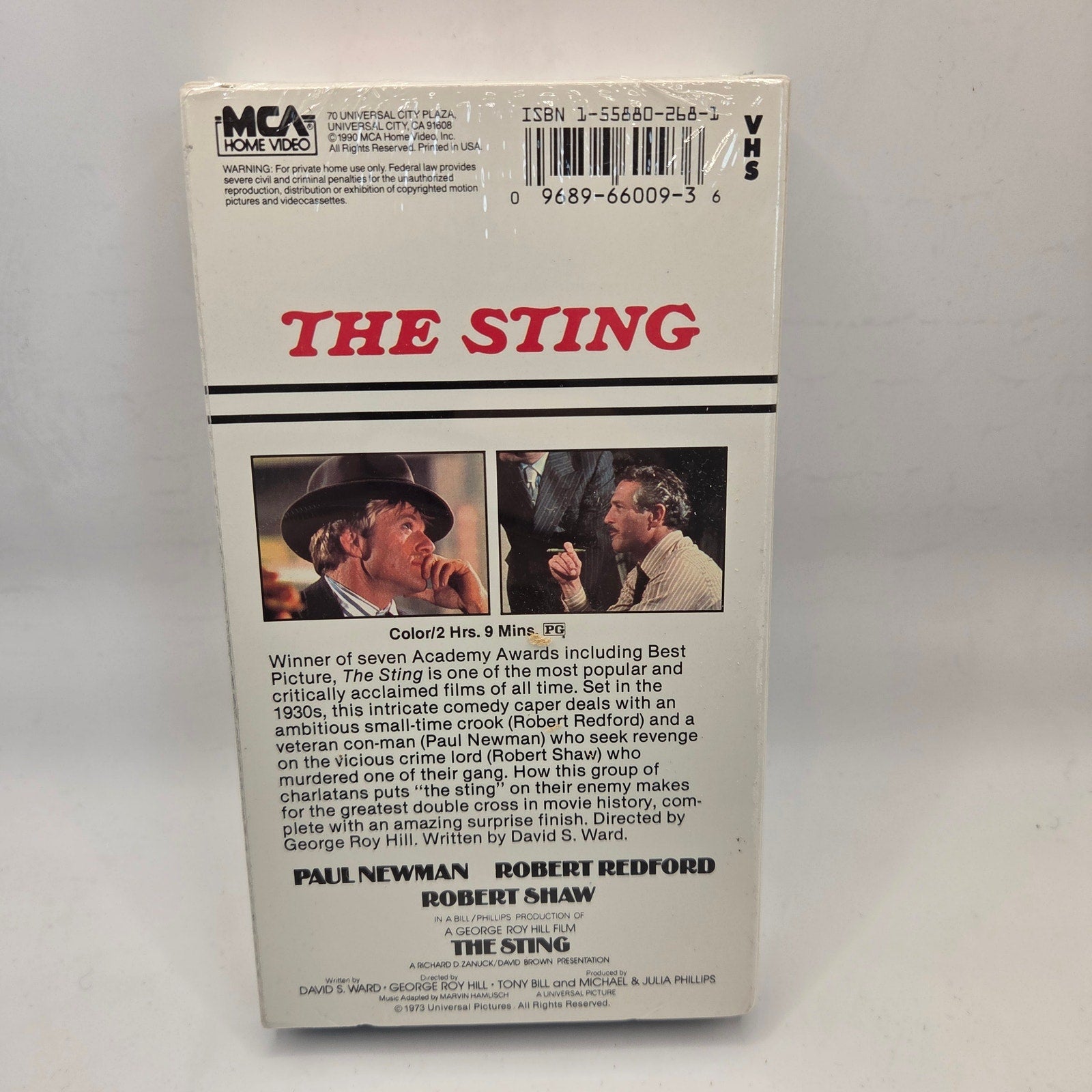 The Sting VHS Sealed 1979 MCA Vintage Paul Newman Robert Redford