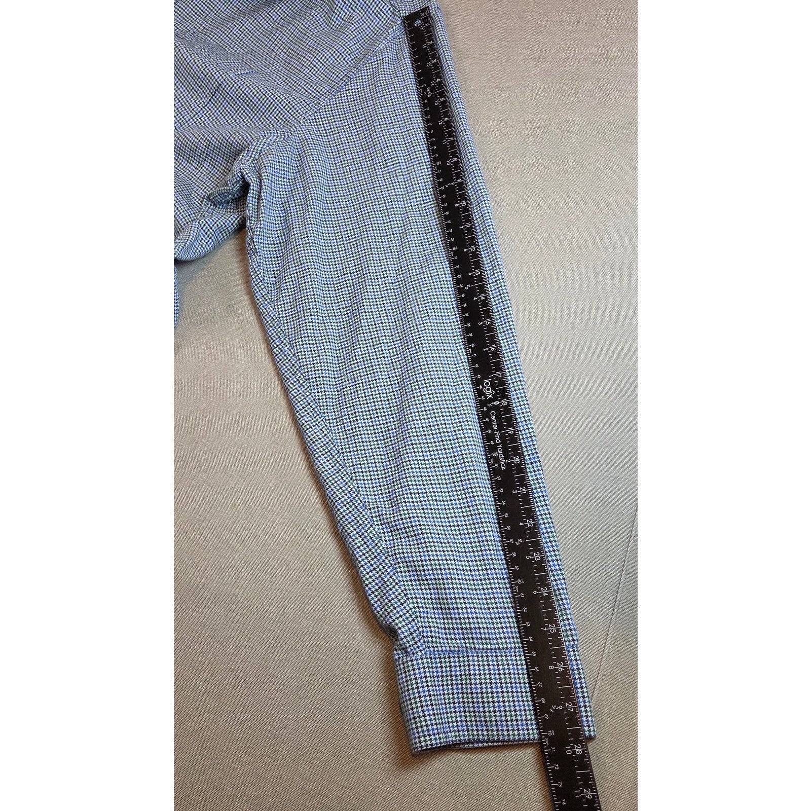 LL Bean XXXL Tall Traditional Fit Cotton Button Down Shirt Blue Check