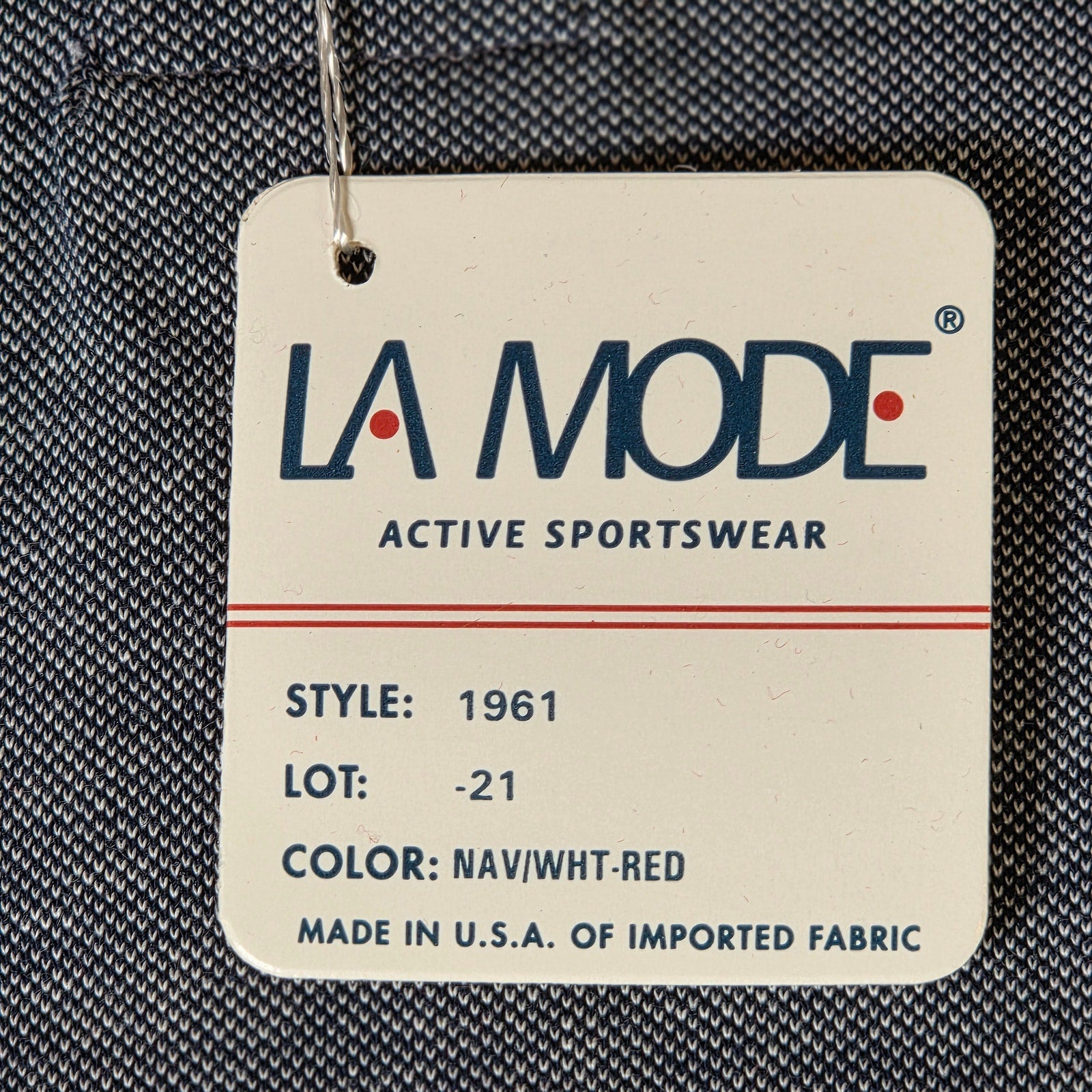 La Mode Vintage USA Made Polo Shirt Mens L NWT 100% Combed Cotton Style 1961