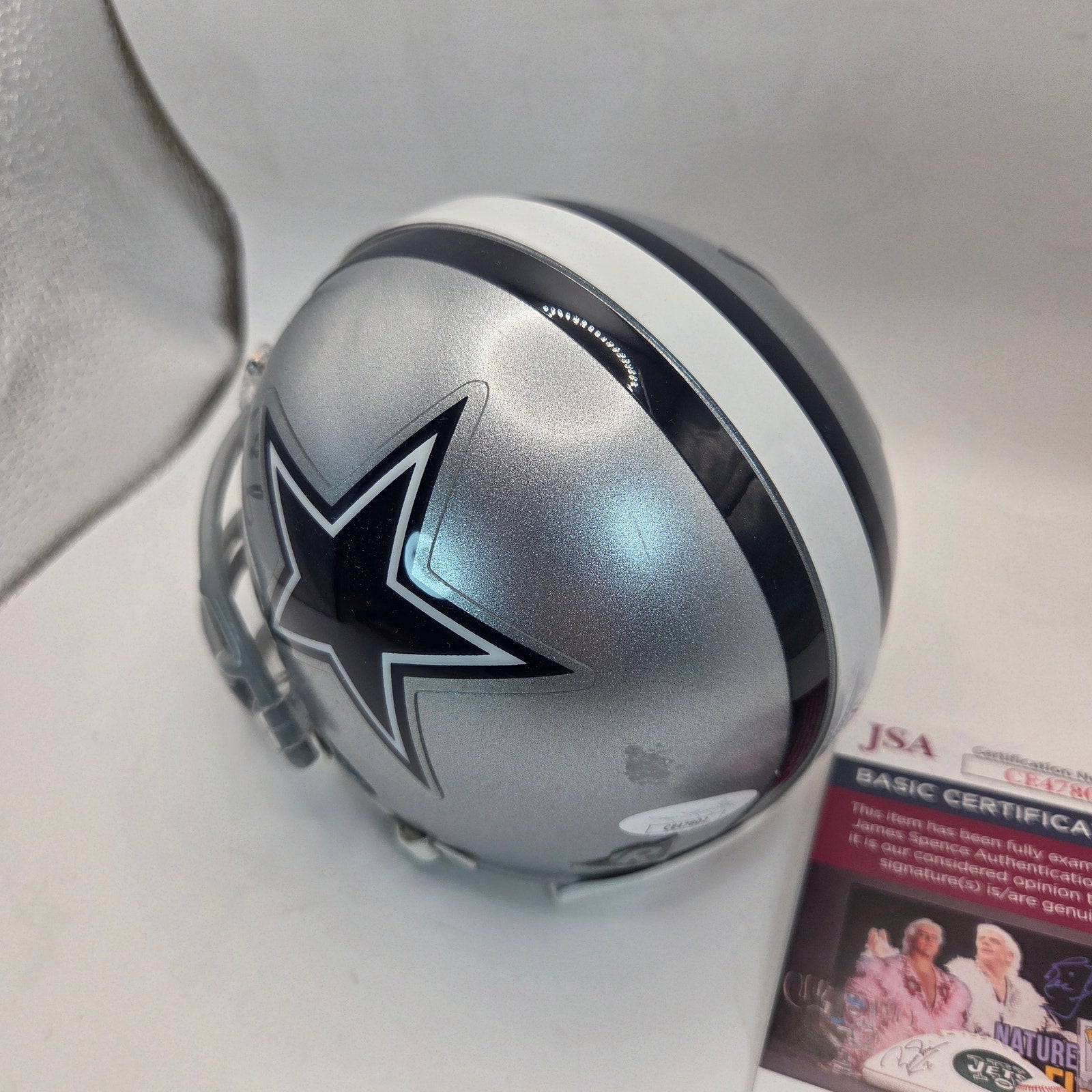 Dallas Cowboys Mini Helmet Troy Aikman Autographed w/ JSA COA