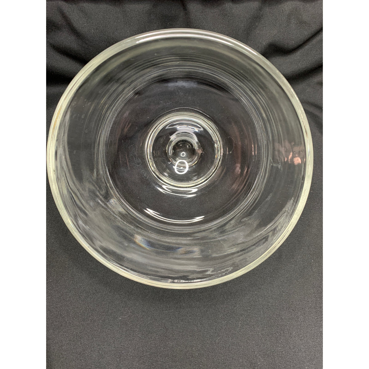 Clear Glass Cheese Dome Cloche Pebble Pattern Serving Plate 2 Piece Set