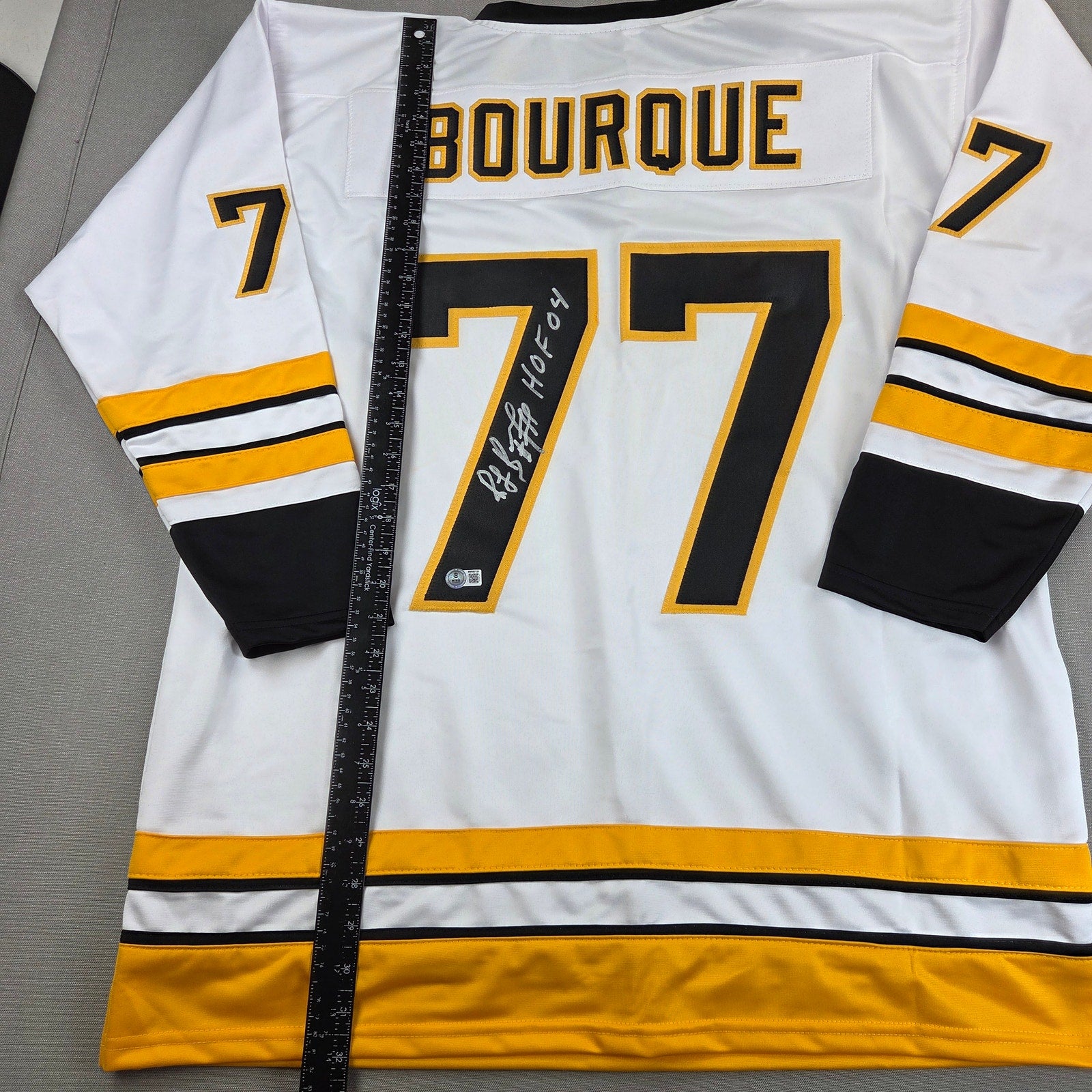 Ray Bourque HOF 04 Signed Boston Bruins Custom Jersey BAS Witness Beckett COA