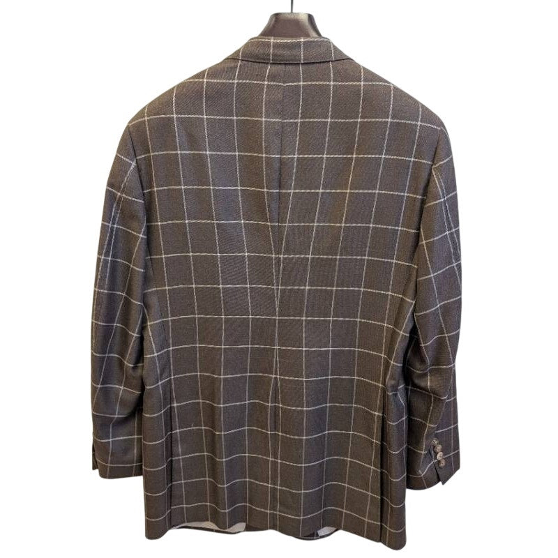 Samuelsohn Earl 44L Camel Hair Silk Windowpane Sport Coat Blazer Canada