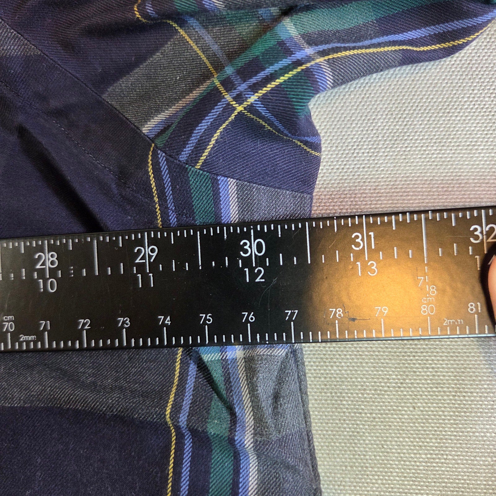 Vintage Ralph Lauren Blake XXL Plaid Button Down Shirt Blue Green Cotton