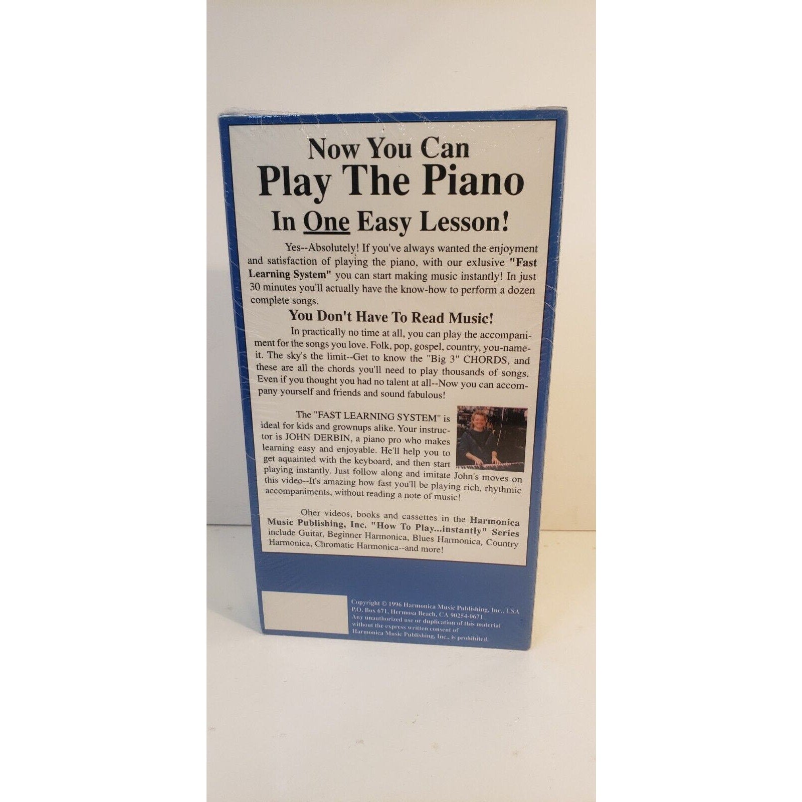 How To Play the Piano Instantly Vol. 1 for Beginners VHS New Sealed