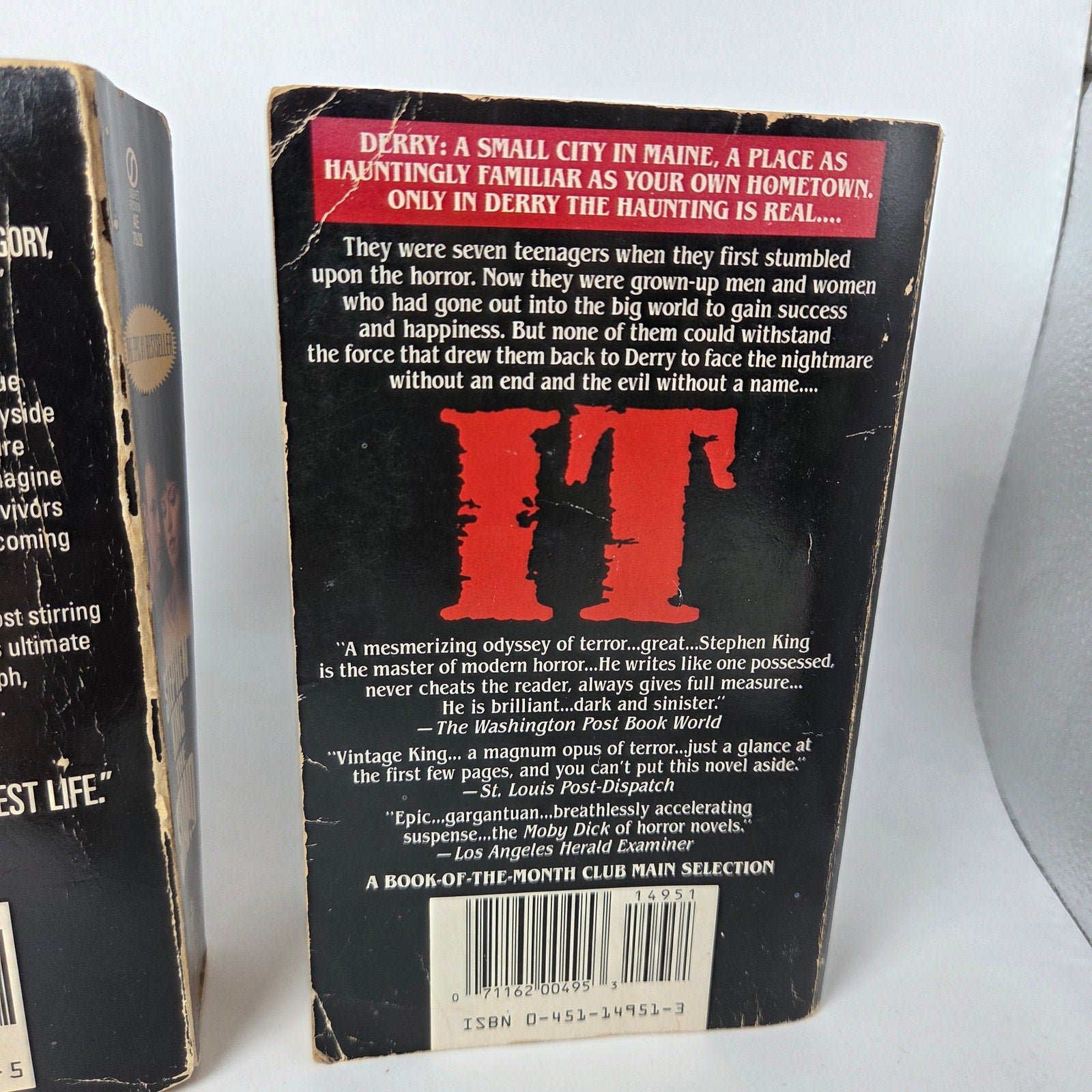 Stephen King It 1987 & The Stand 1991 Signet Paperback Book Lot Horror