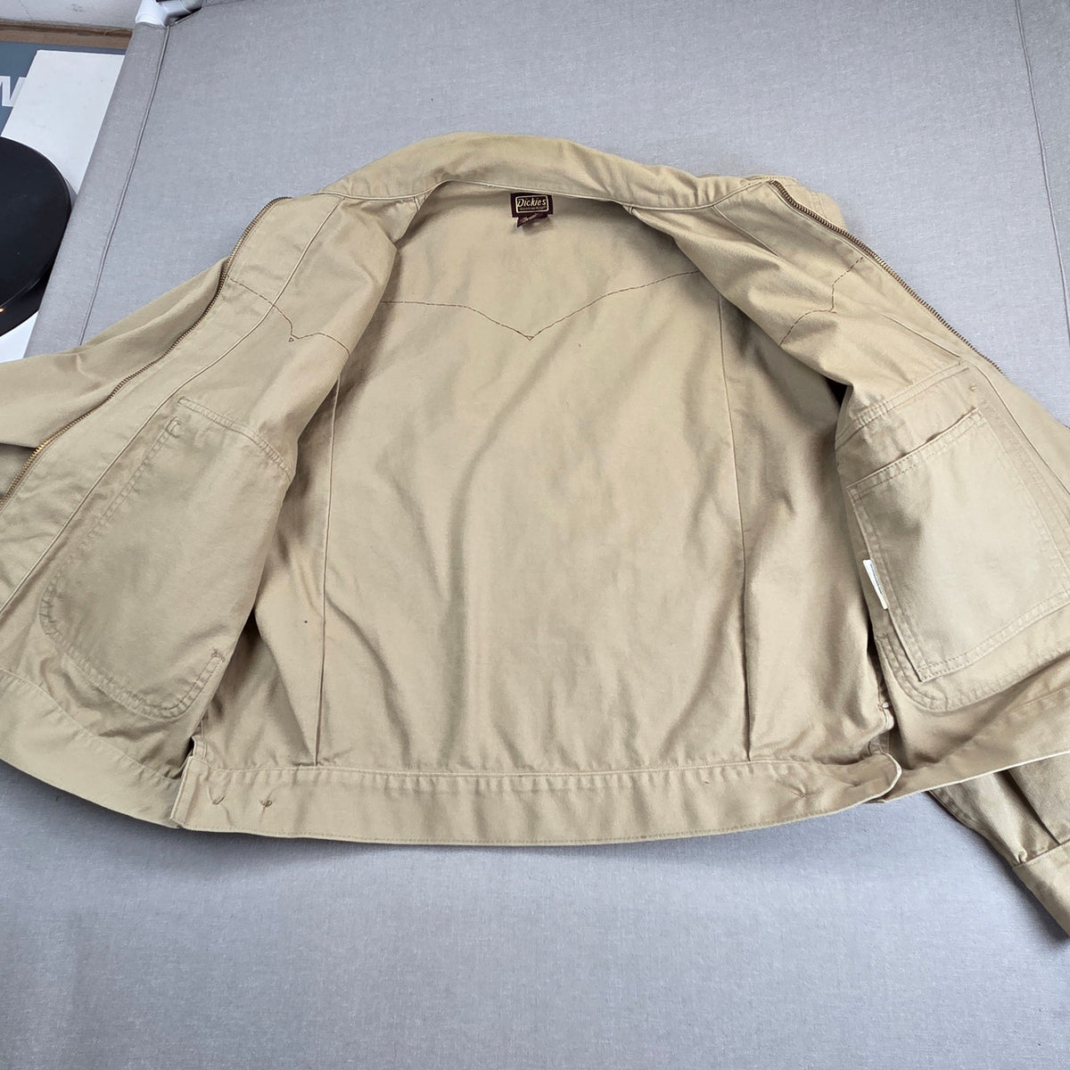 Vintage Dickies Guaranteed Work Jacket Men's L Tan Western Yoke Full Zip