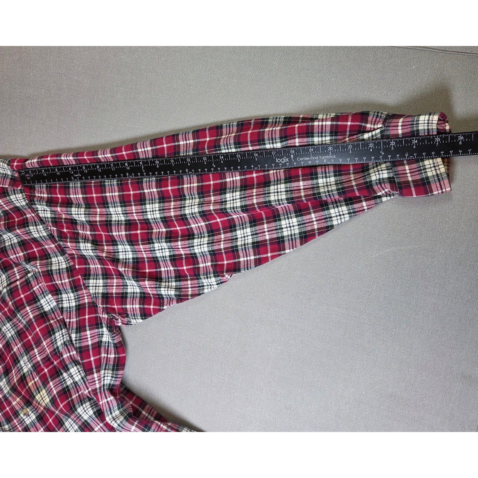 Eddie Bauer XXL Red Plaid Flannel Shirt Men’s 100% Cotton Button Down