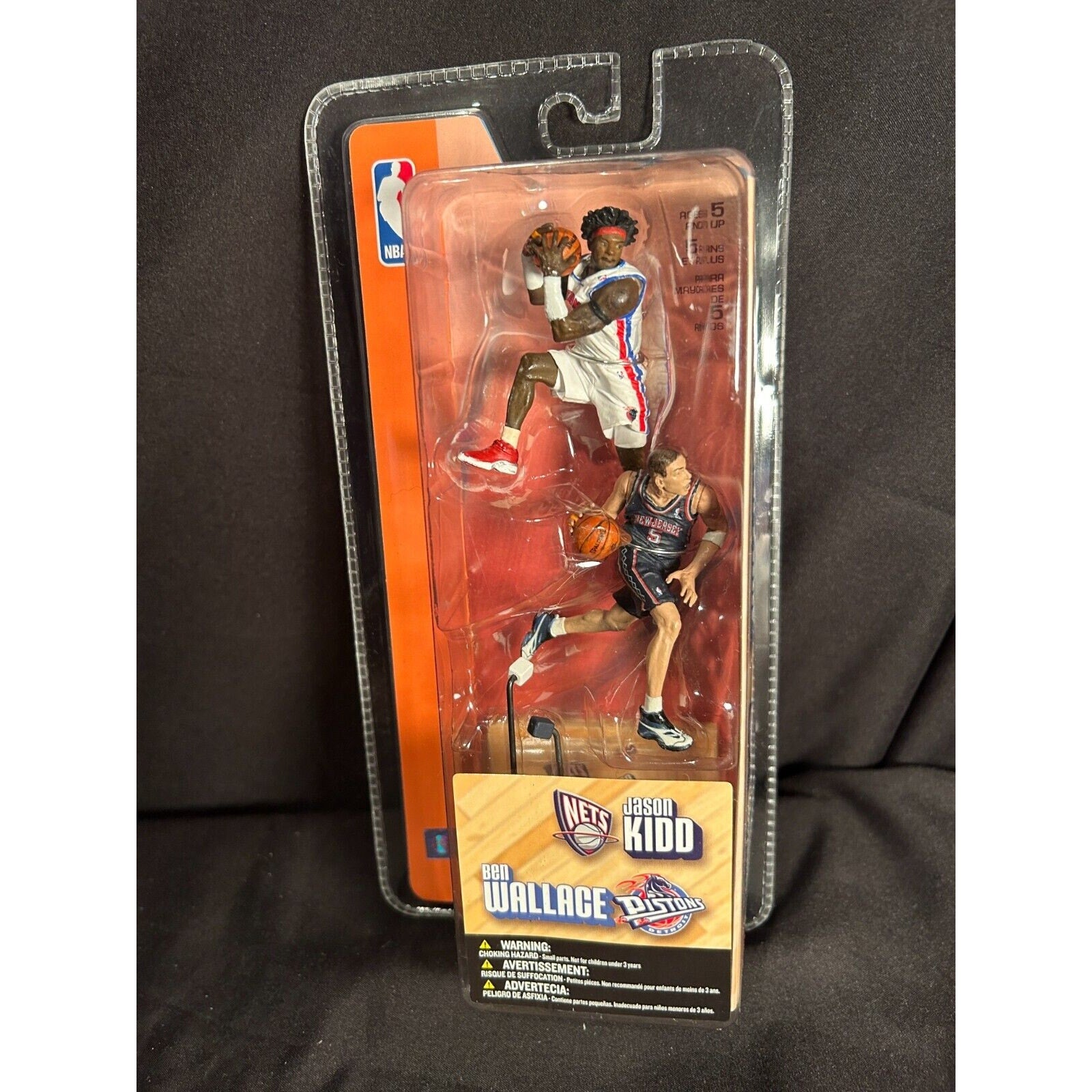 Jason Kidd (Nets) & Ben Wallace (Pistons) McFarlane 2003 NBA 2 pack 3" Figures