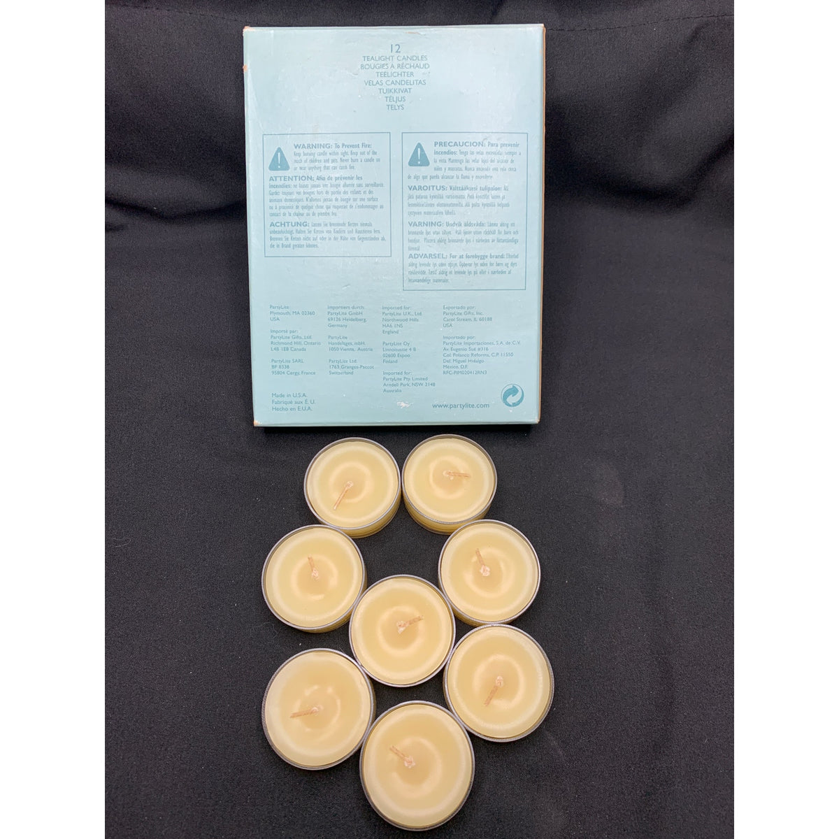 PartyLite Bamboo & Sugar Cane Universal Tealight Candles V04515 Lot of 8