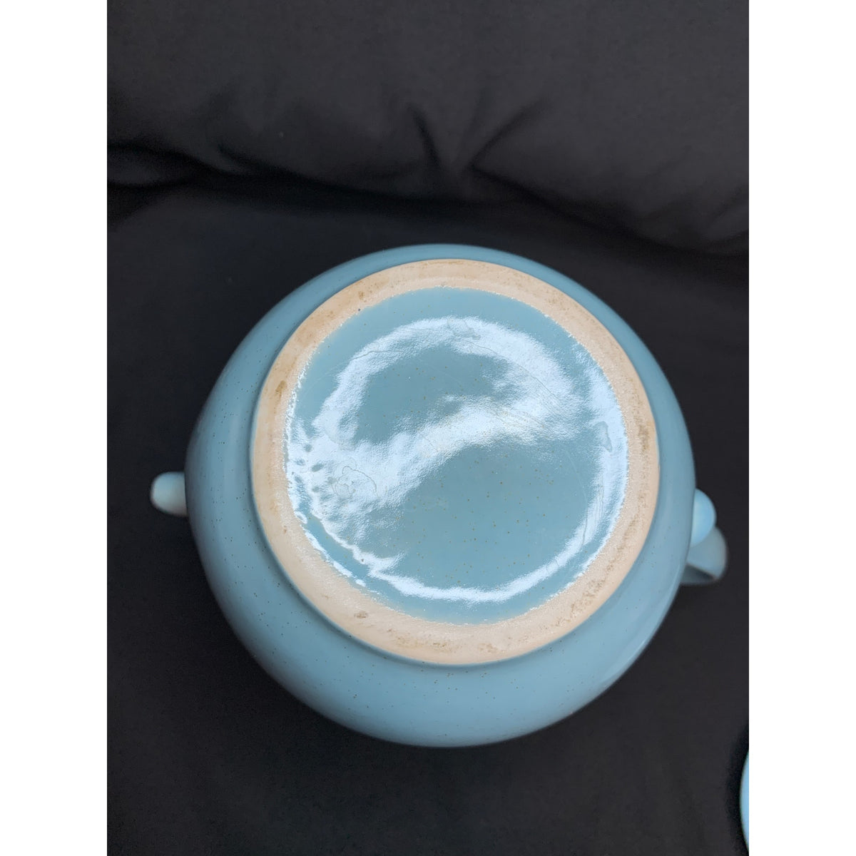 Blue Speckled Ceramic Coffee Tea Pot With Lid Retro Decor READ