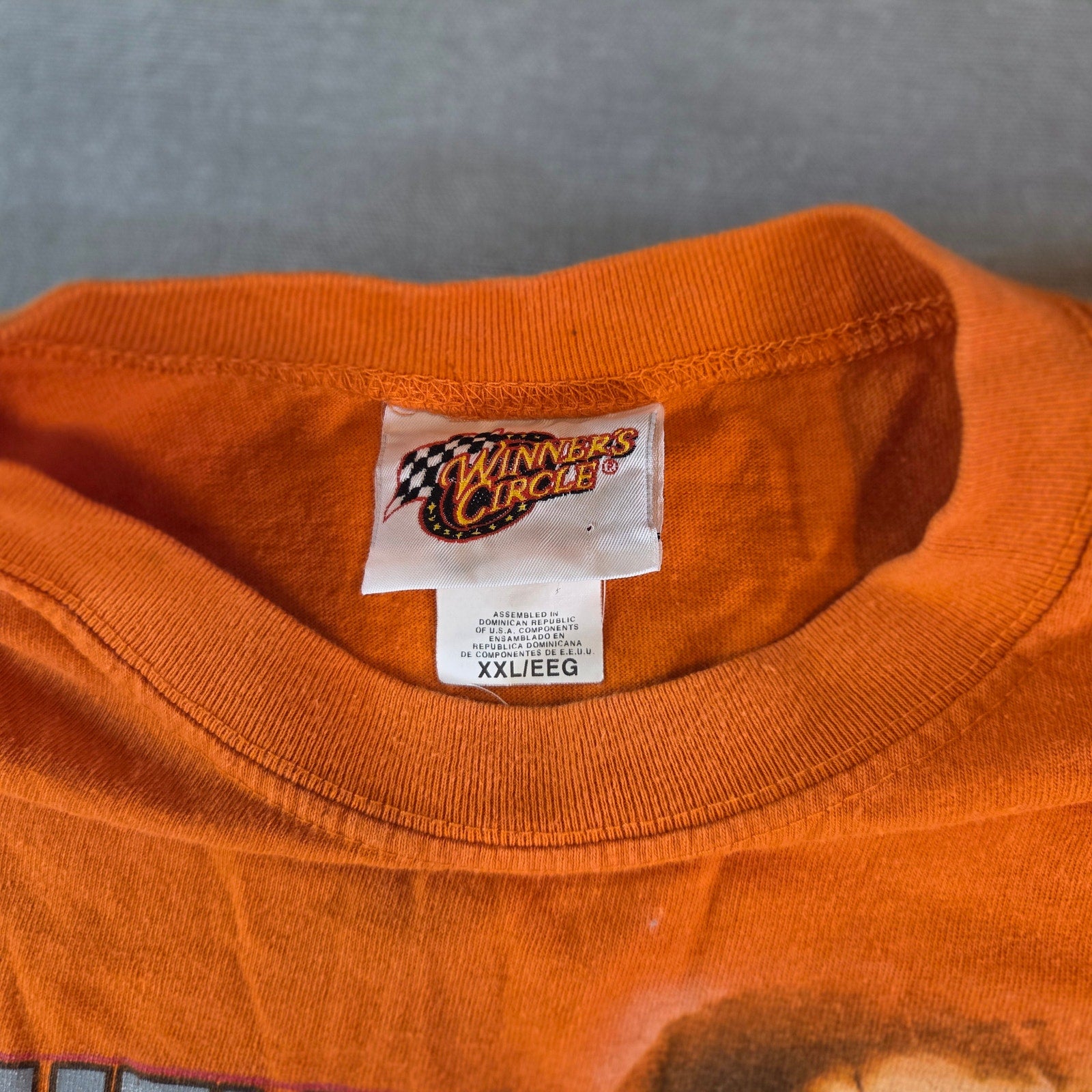 Vintage Tony Stewart #20 NASCAR Winner’s Circle Sleeveless Tee XXL Orange